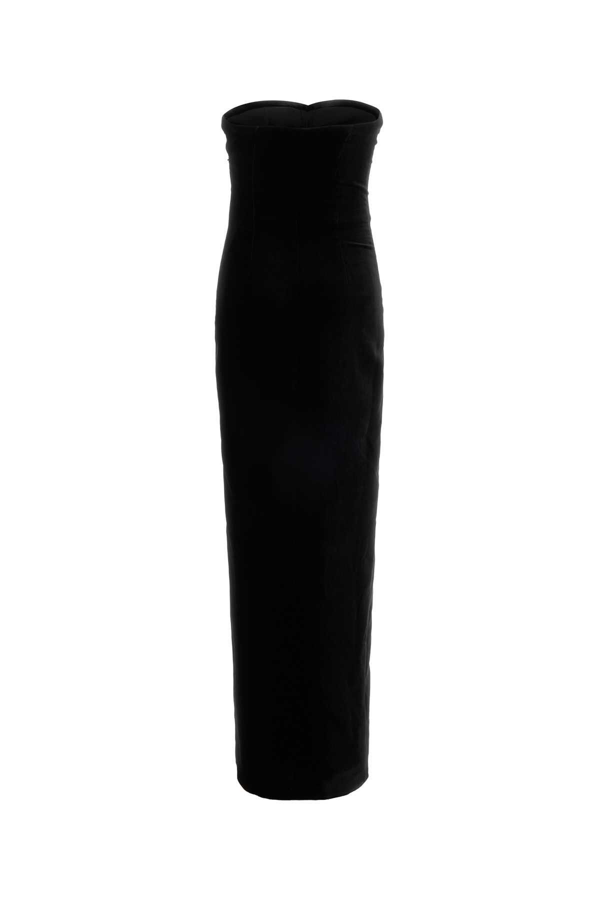 Alessandra Rich Black Stretch Velvet Dress Size S / US 4 / IT 40 - 2 Thumbnail