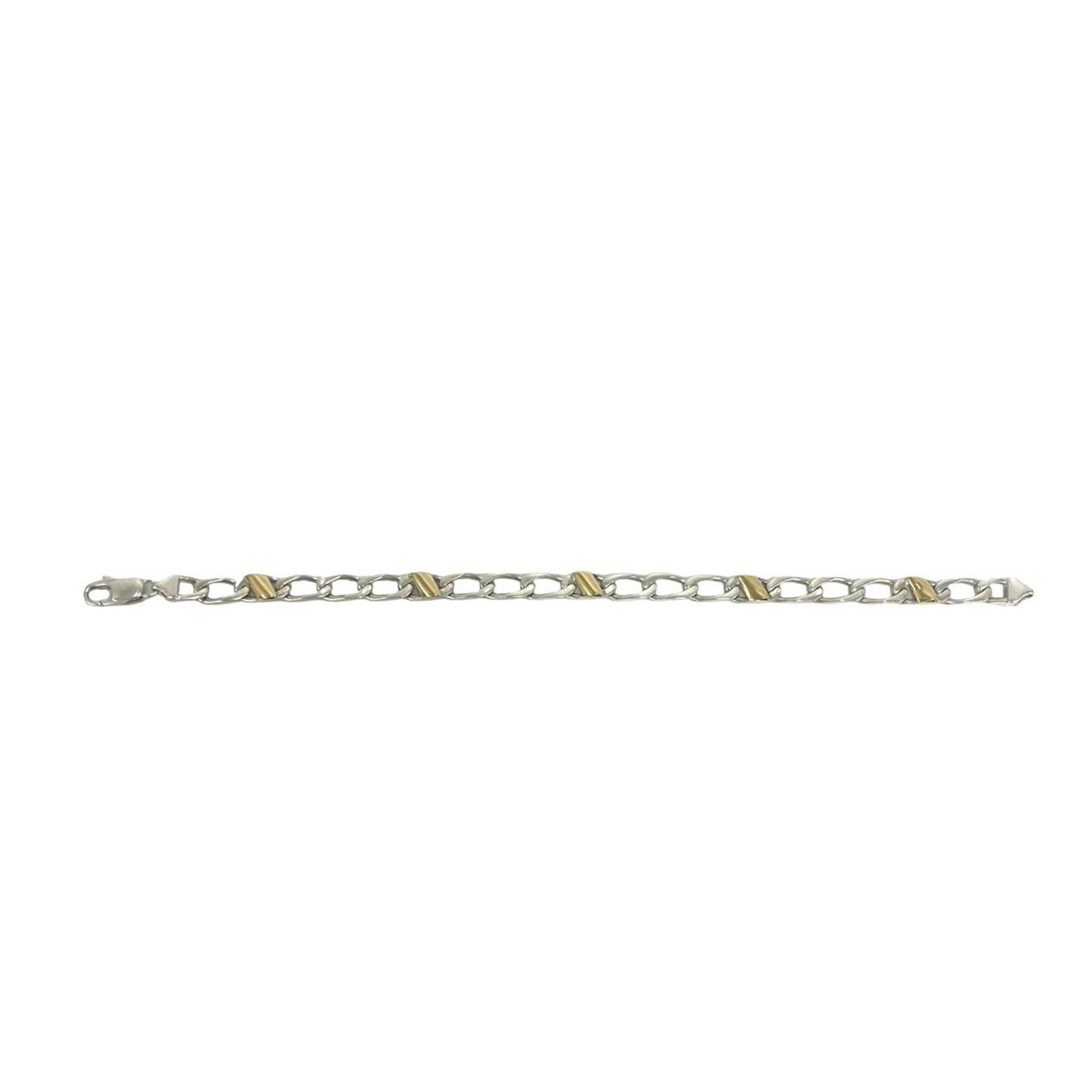 Tiffany & Co. TIFFANY&Co. Tiffany Figaro Bracelet 925 18K Yellow Gold Chain Bangle Accessory Silver 29321 Size ONE SIZE - 5 Thumbnail