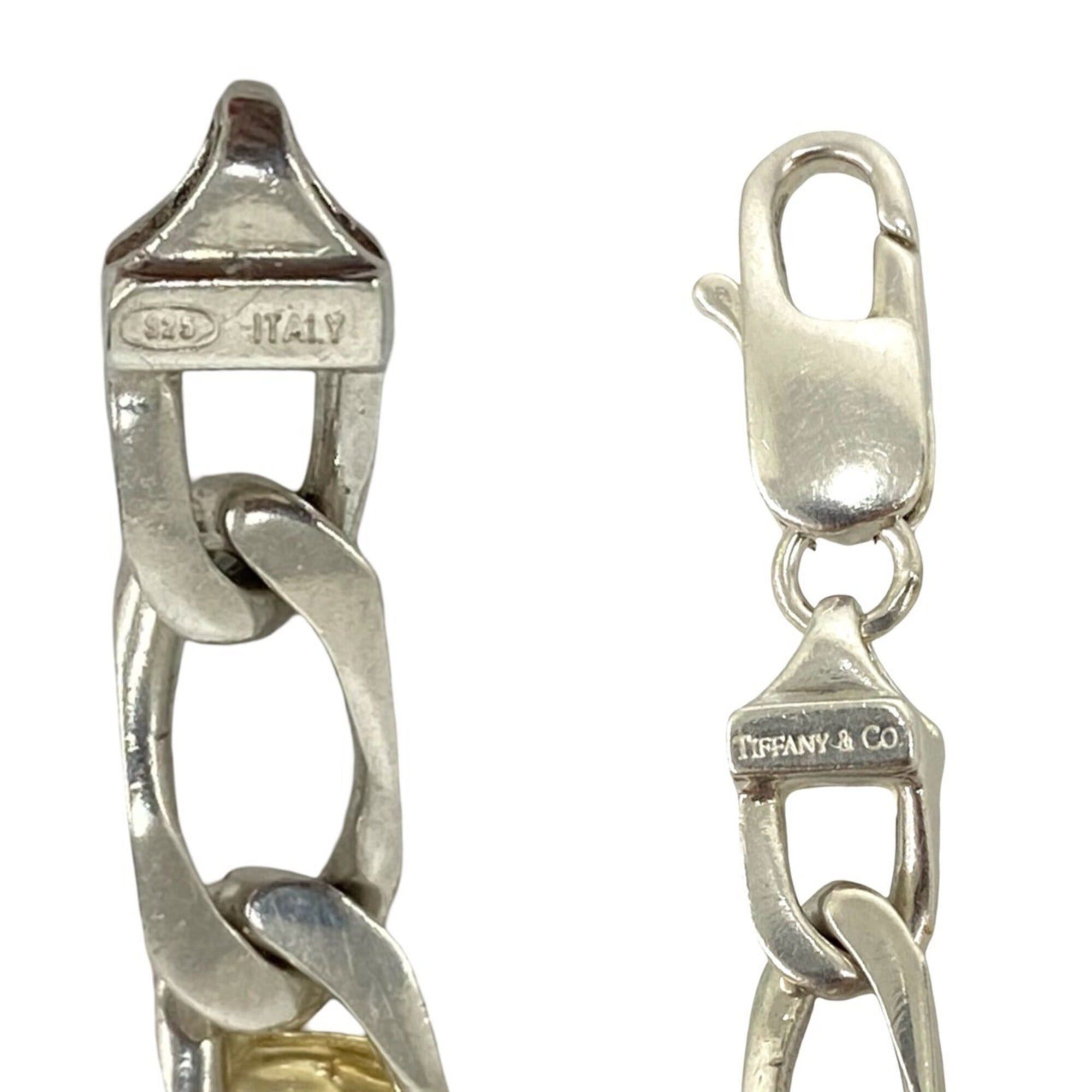 Tiffany & Co. TIFFANY&Co. Tiffany Figaro Bracelet 925 18K Yellow Gold Chain Bangle Accessory Silver 29321 Size ONE SIZE - 3 Thumbnail