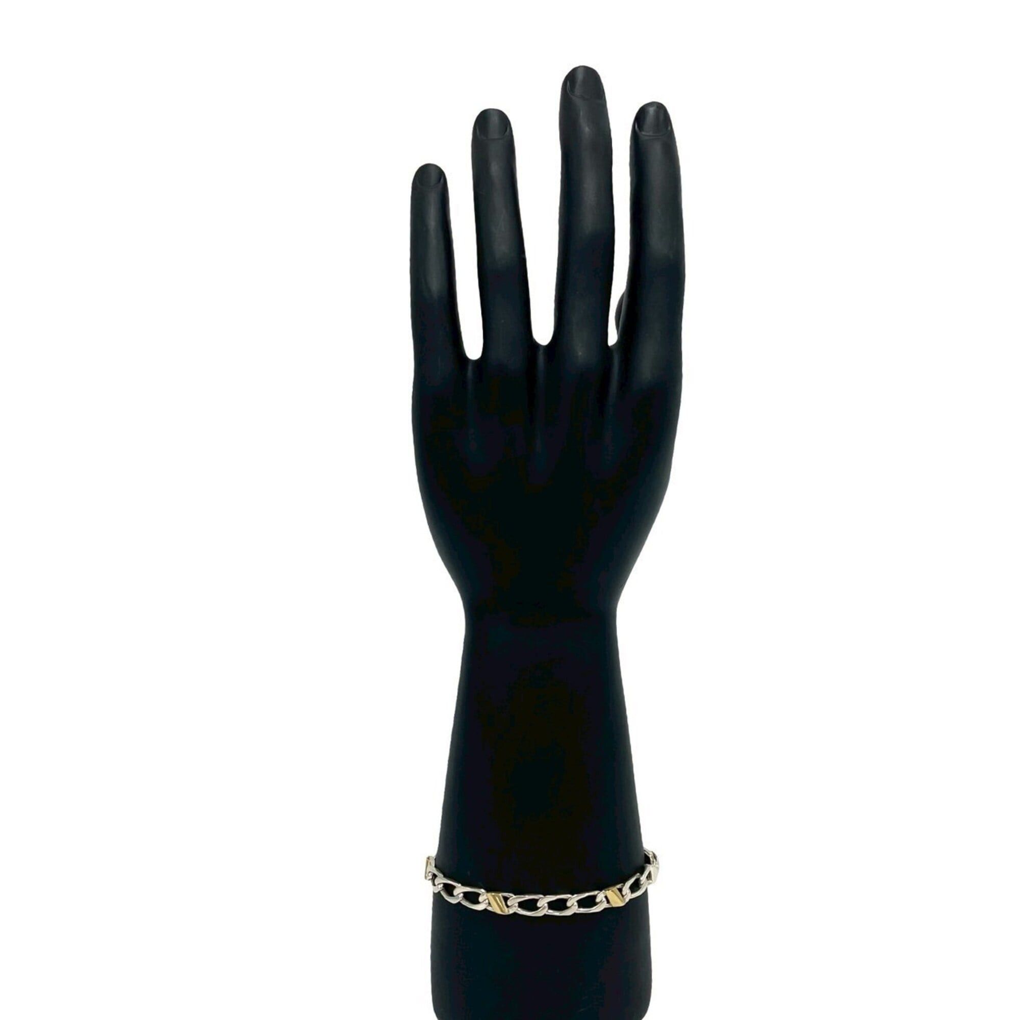 Tiffany & Co. TIFFANY&Co. Tiffany Figaro Bracelet 925 18K Yellow Gold Chain Bangle Accessory Silver 29321 Size ONE SIZE - 2 Thumbnail