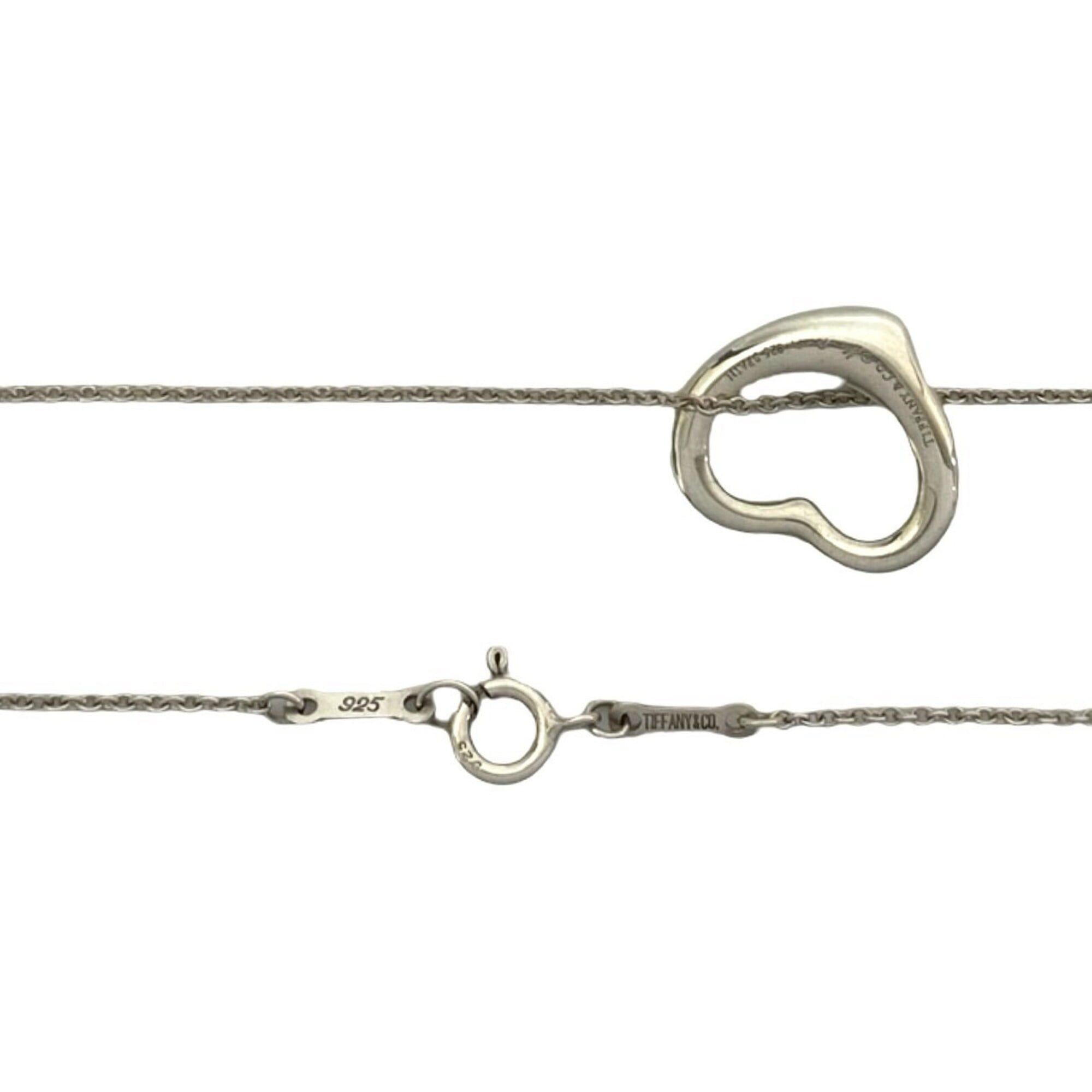 Tiffany & Co. TIFFANY&Co. Tiffany Open Heart Necklace, Sterling Silver 925 Pendant Choker, Accessory, Silver, Item No. 16834 Size ONE SIZE - 4 Thumbnail