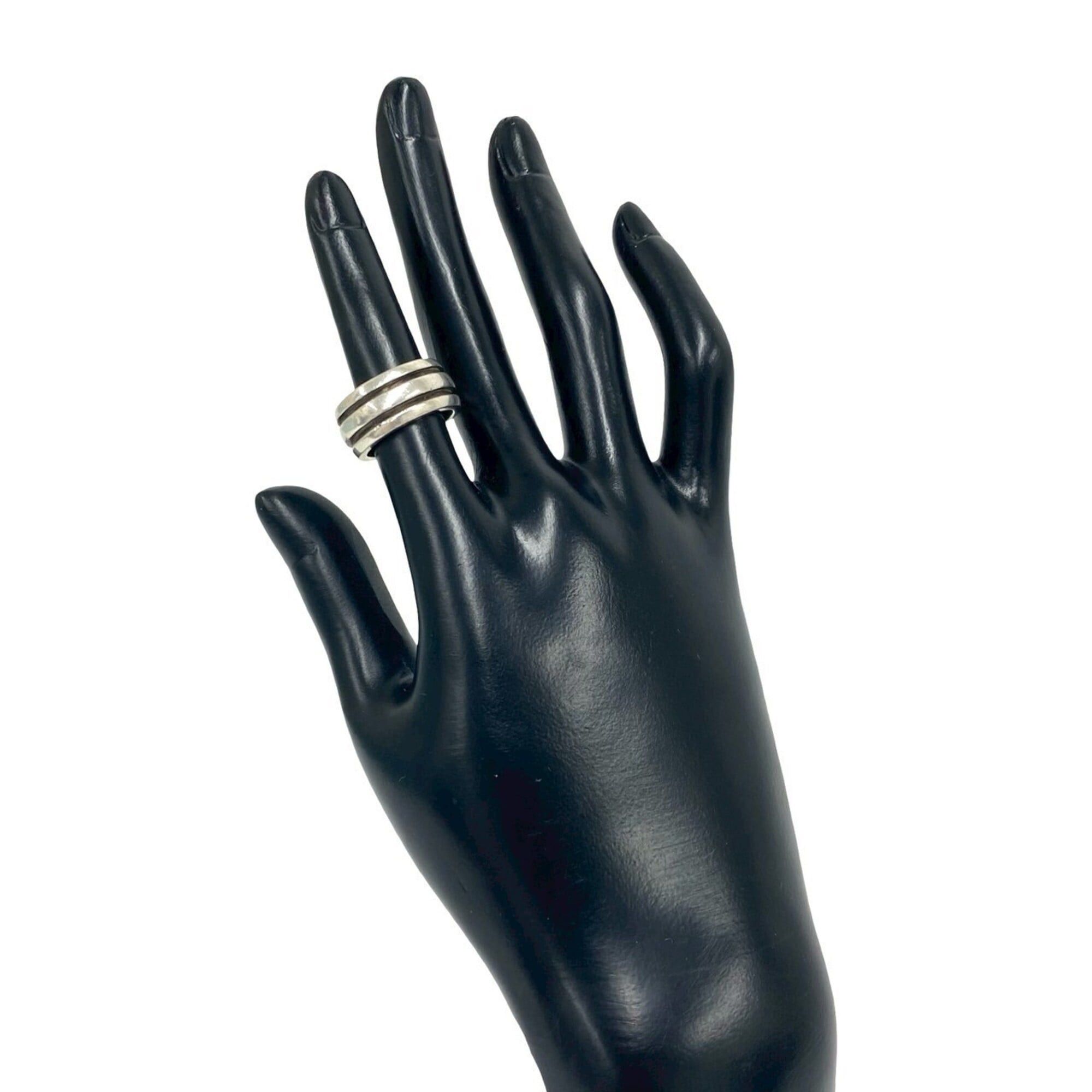 Tiffany & Co. TIFFANY&Co. Tiffany Grooved Double Line 925 Ring, Silver, Men's/Women's Accessory, ¥29,940 Size ONE SIZE - 2 Thumbnail