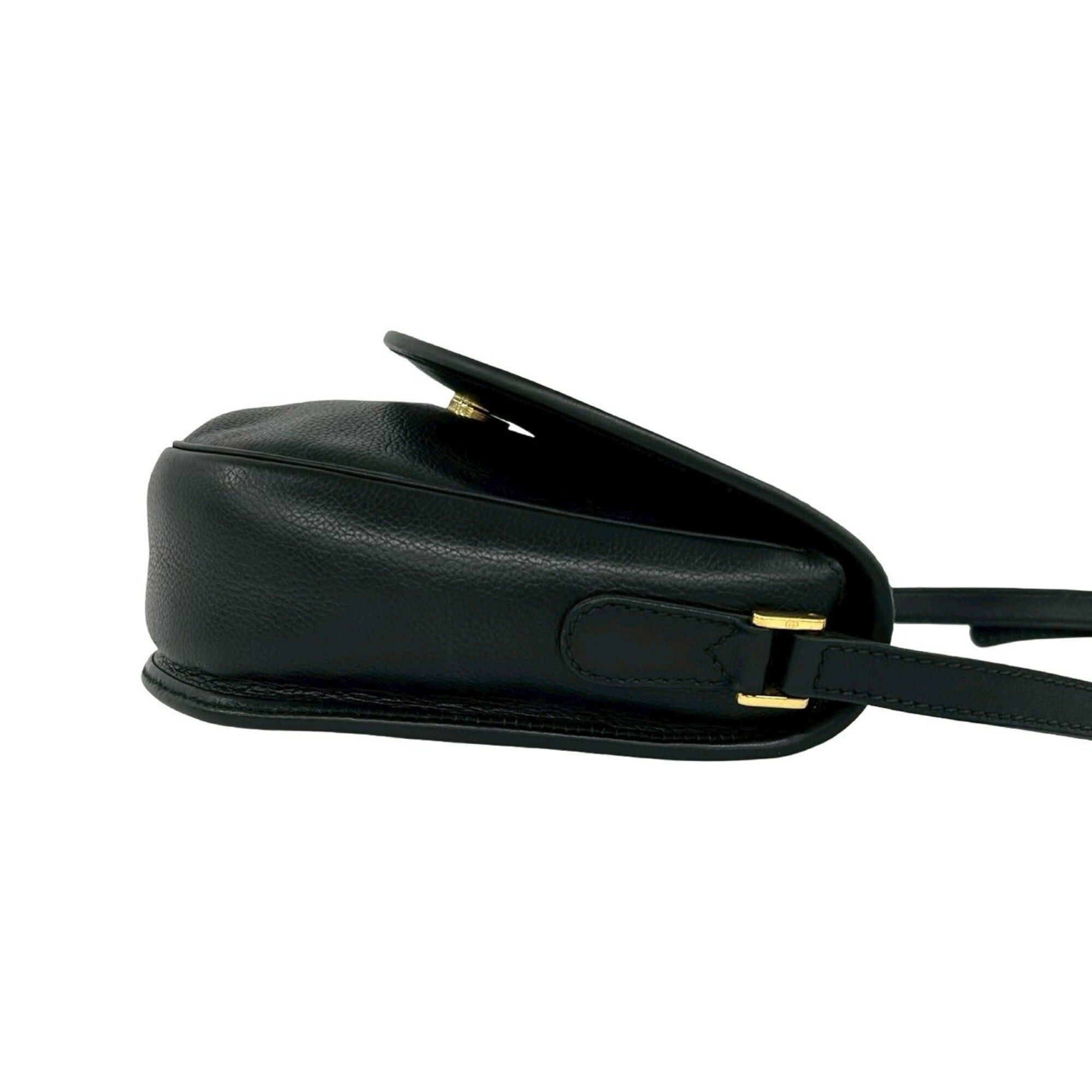 Gucci GUCCI Vintage Sherry Line GG Logo Leather Shoulder Bag/Pouch, Black, 30958 Size ONE SIZE - 6 Thumbnail