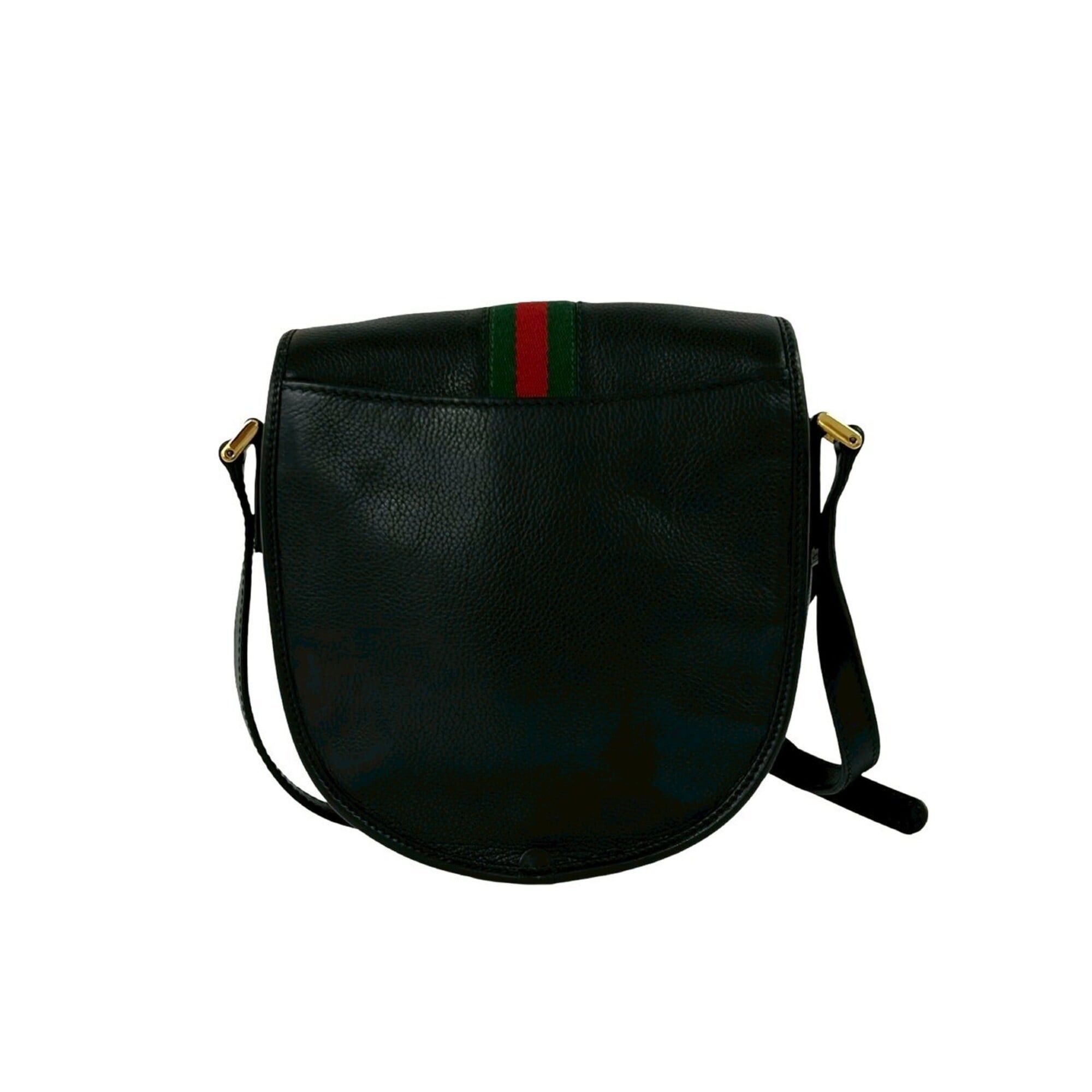 Gucci GUCCI Vintage Sherry Line GG Logo Leather Shoulder Bag/Pouch, Black, 30958 Size ONE SIZE - 3 Thumbnail