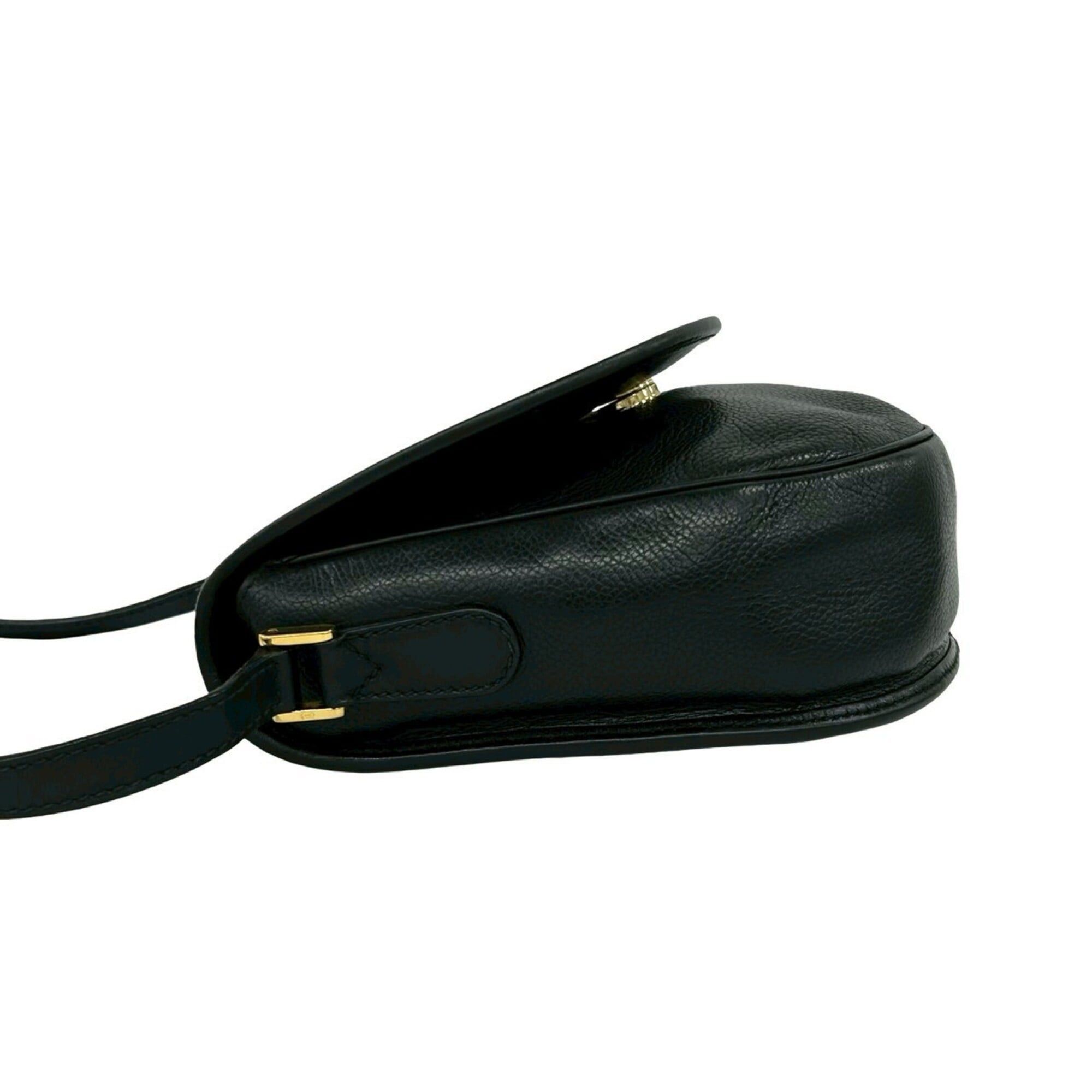 Gucci GUCCI Vintage Sherry Line GG Logo Leather Shoulder Bag/Pouch, Black, 30958 Size ONE SIZE - 5 Thumbnail