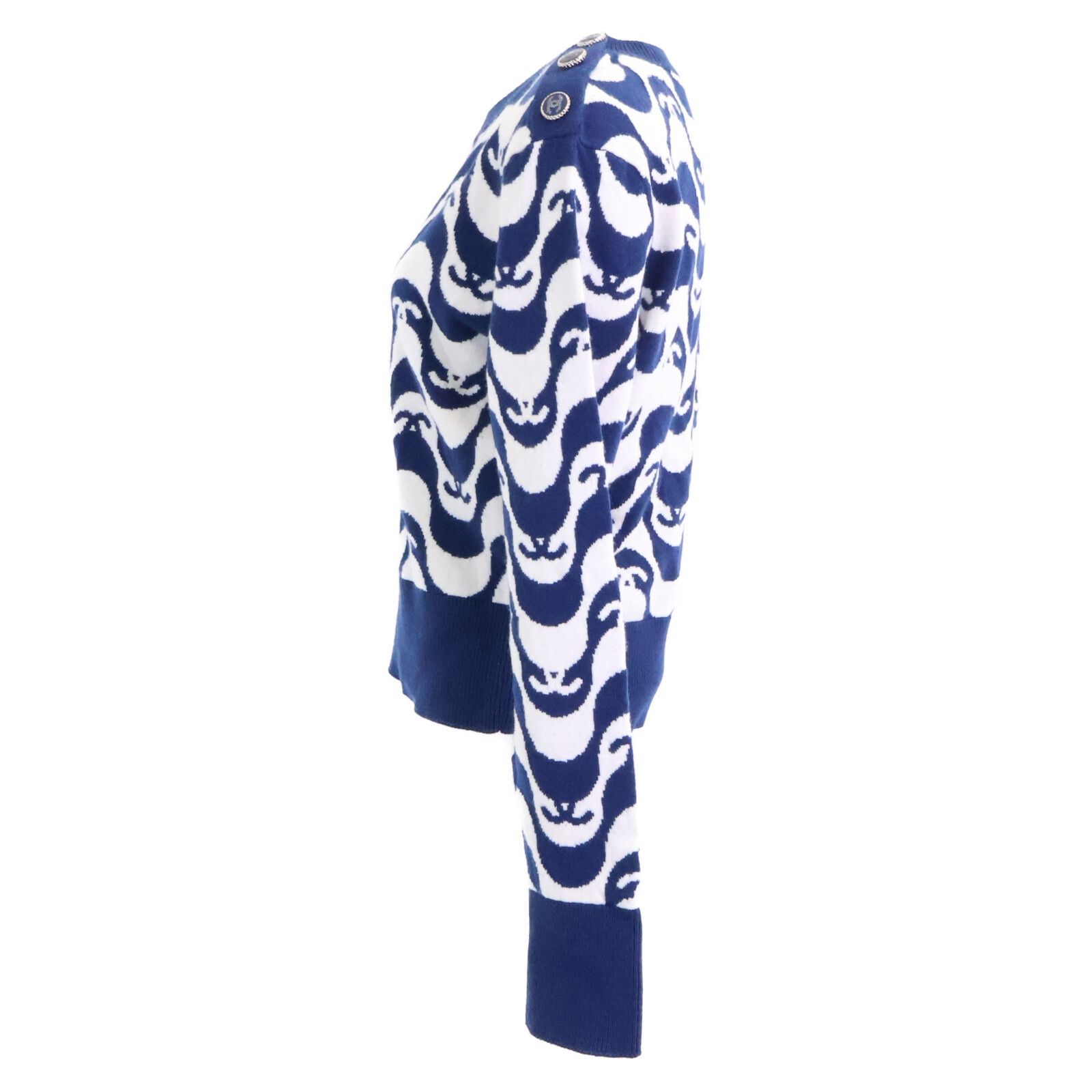 Chanel Chanel Chanel Cashmere Knit Sweater Textile Tops P70436K10043 DUTY FREE for USA Size ONE SIZE - 2 Thumbnail