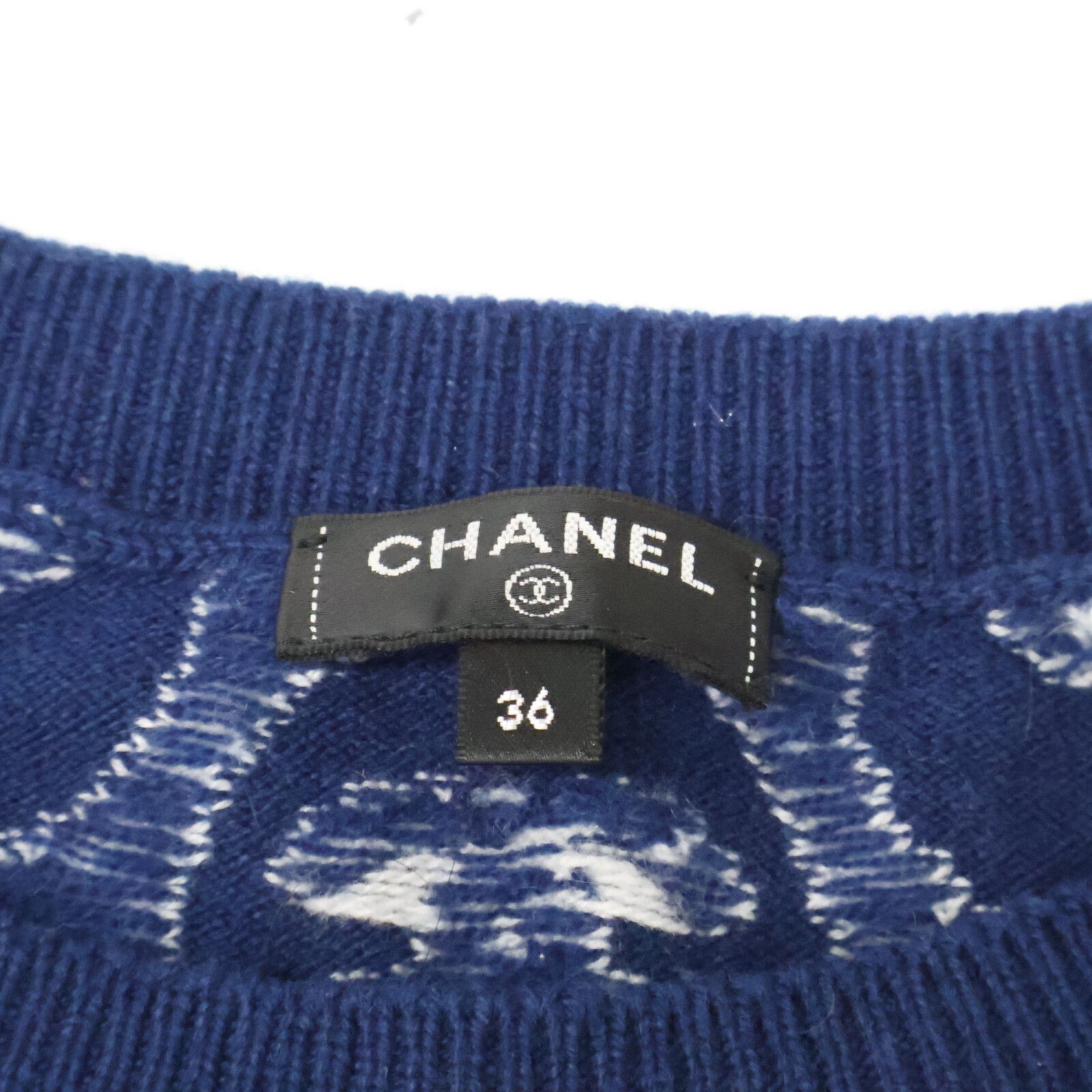 Chanel Chanel Chanel Cashmere Knit Sweater Textile Tops P70436K10043 DUTY FREE for USA Size ONE SIZE - 4 Thumbnail