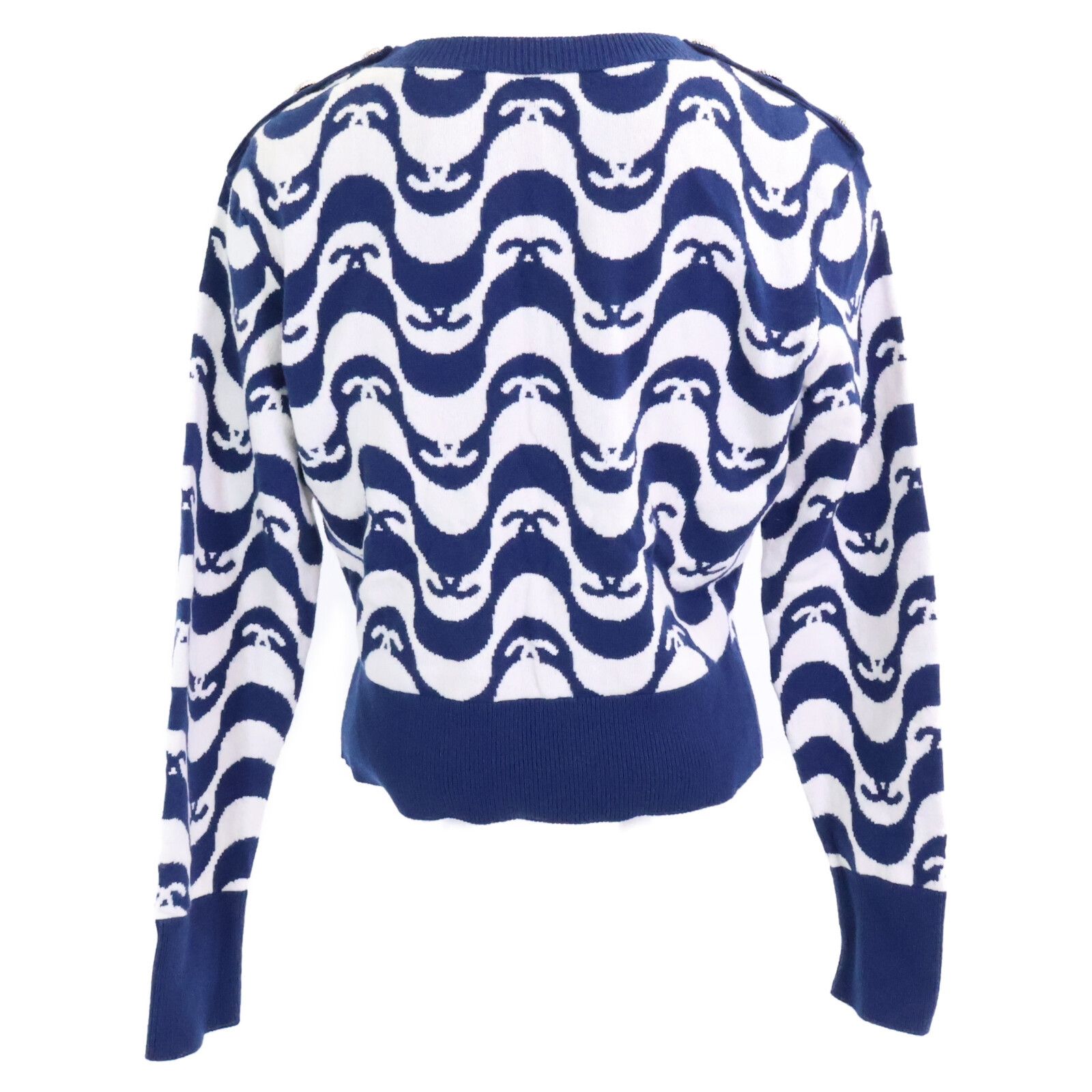 Chanel Chanel Chanel Cashmere Knit Sweater Textile Tops P70436K10043 DUTY FREE for USA Size ONE SIZE - 3 Thumbnail