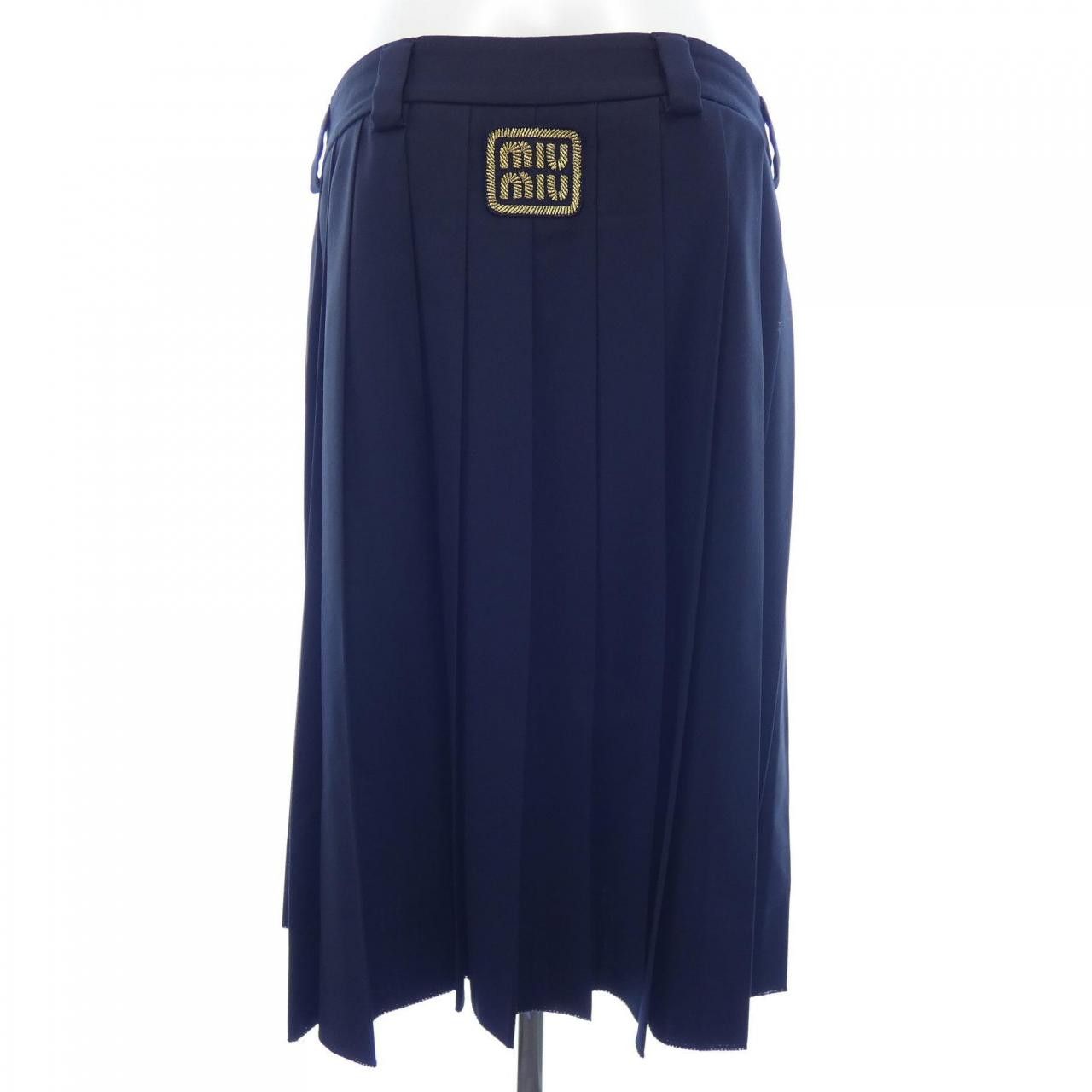 Miu Miu Miu Miu Miu Miu Pleated Batavia Skirt Textile Skirts MG2052S23211AD DUTY FREE for USA Size ONE SIZE - 2 Thumbnail