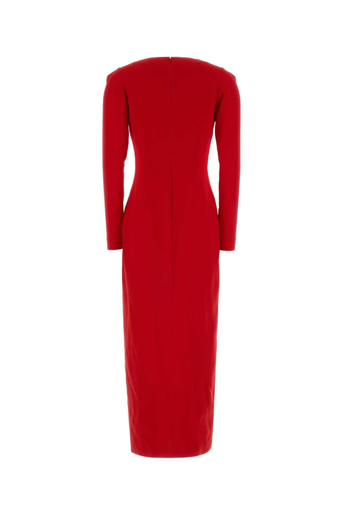 Alessandra Rich Red Cady Long Dress Size S / US 4 / IT 40 - 2 Thumbnail
