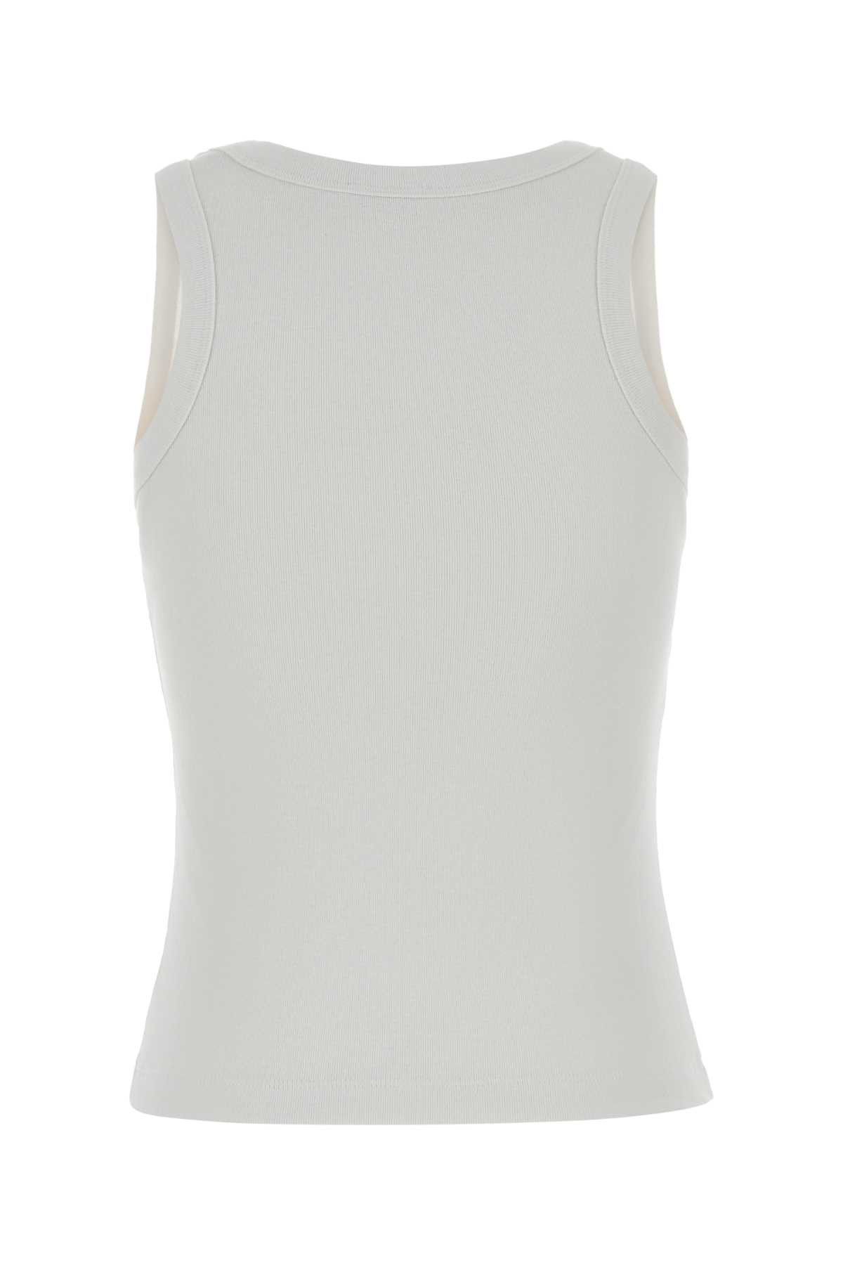 Kenzo White Stretch Cotton Tank Top Size S / US 4 / IT 40 - 2 Thumbnail
