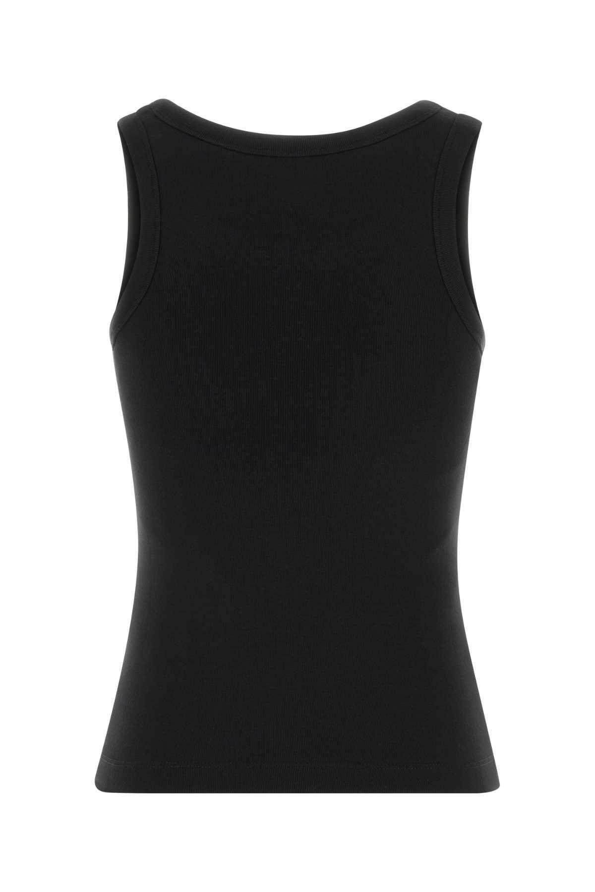 Kenzo Black Stretch Cotton Tank Top Size L / US 10 / IT 46 - 2 Thumbnail