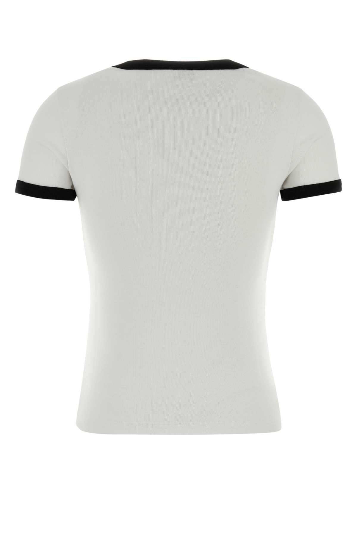 Kenzo White Stretch Cotton T-Shirt Size S / US 4 / IT 40 - 2 Thumbnail