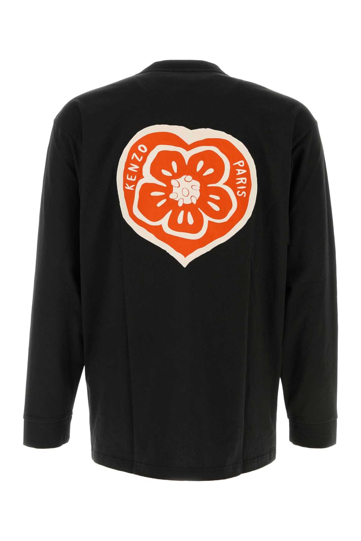 Kenzo Black Cotton T-Shirt Size US L / EU 52-54 / 3 - 2 Thumbnail