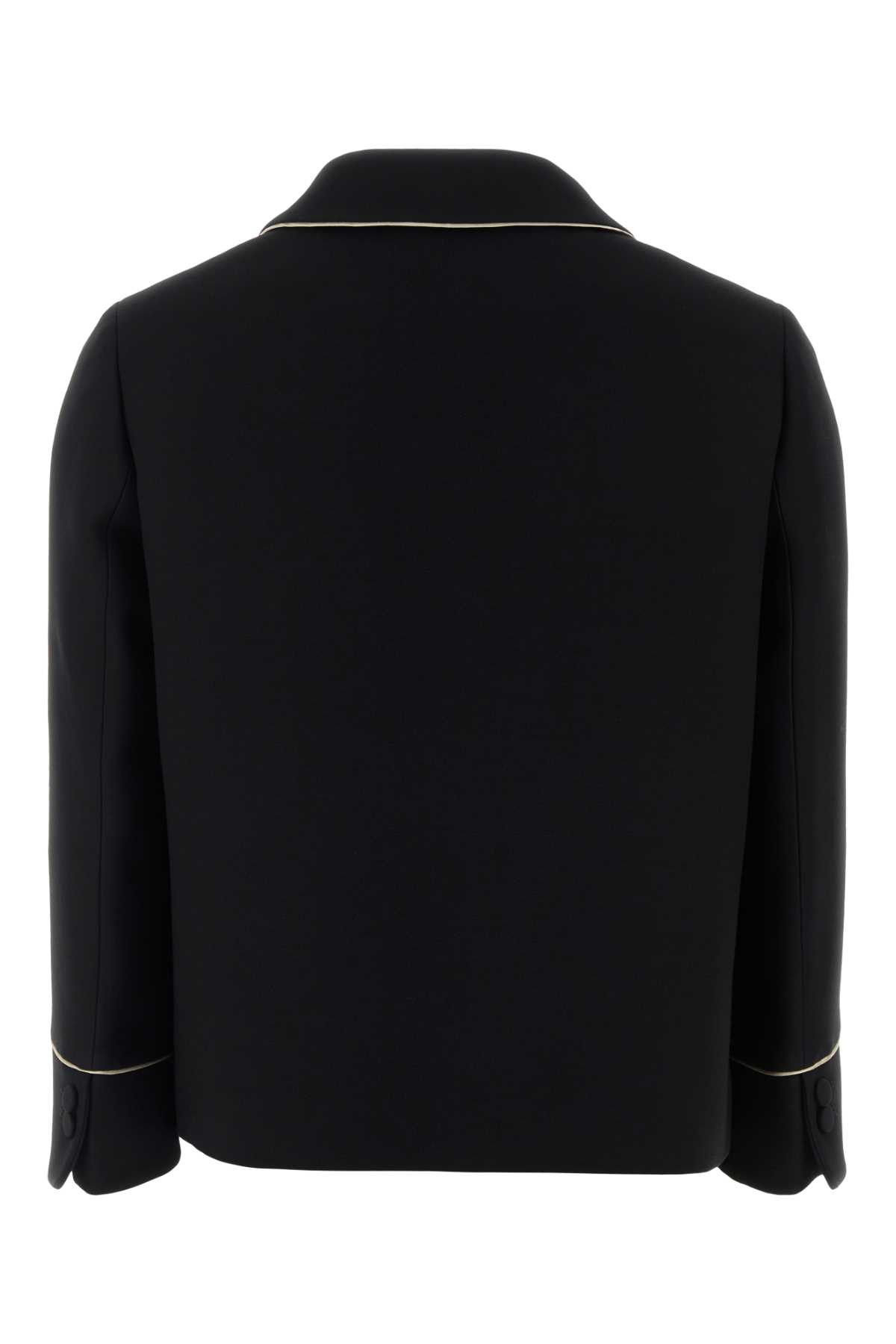 Fendi Black Wool Blend Blazer Size M / US 6-8 / IT 42-44 - 2 Thumbnail