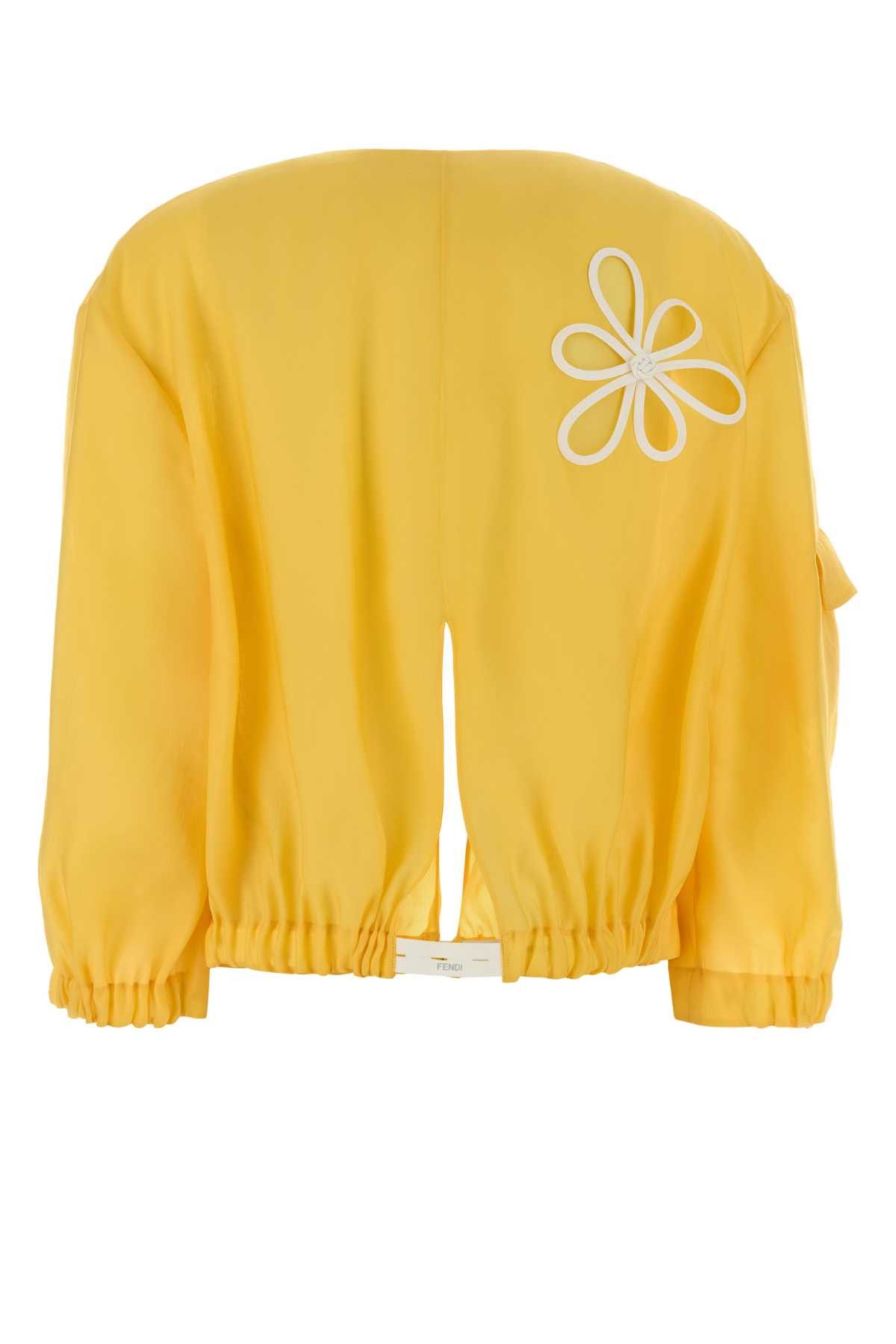 Fendi Yellow Organza Jacket Size M / US 6-8 / IT 42-44 - 2 Thumbnail