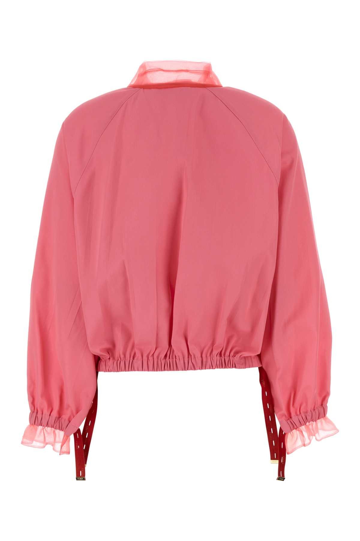 Fendi Fluo Pink Viscose Blend Jacket Size S / US 4 / IT 40 - 2 Thumbnail