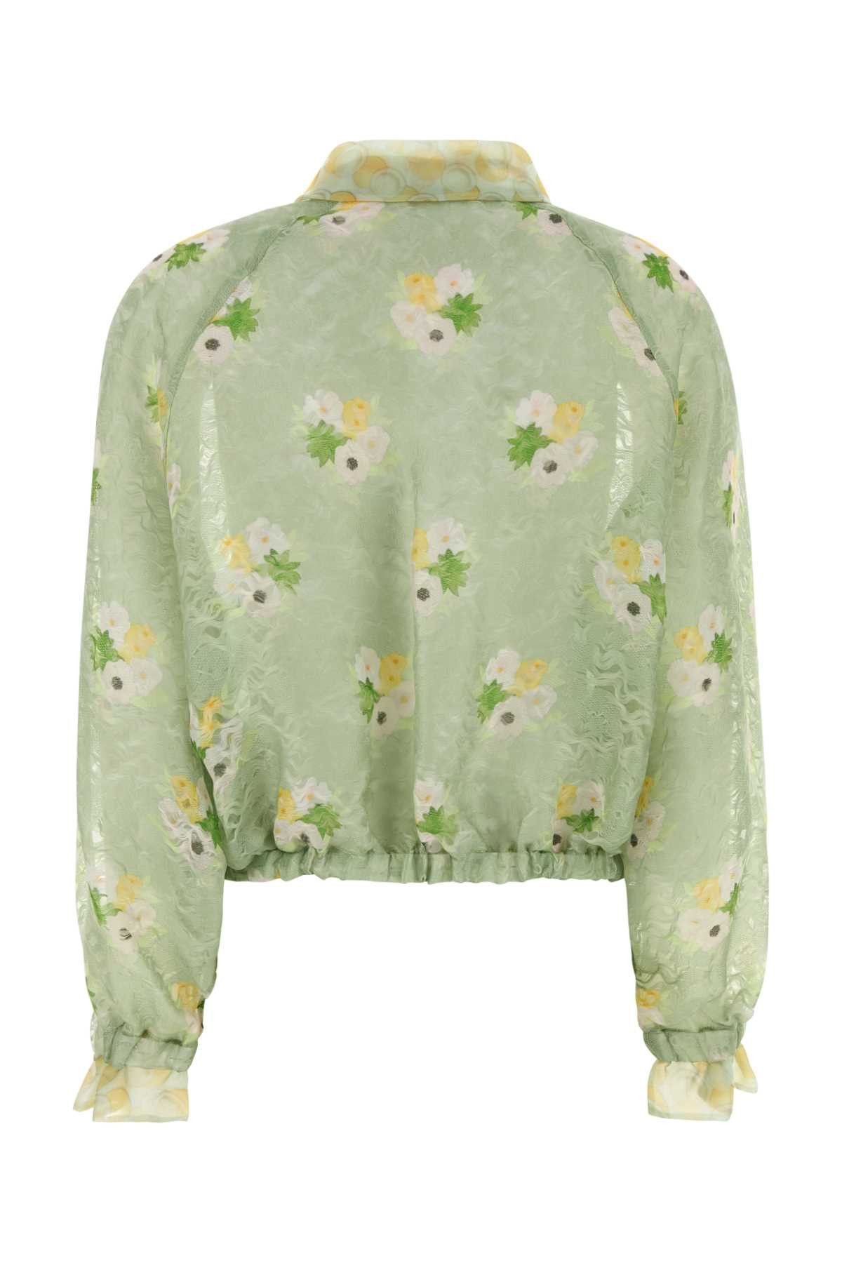 Fendi Green Organza Bomber Jacket Size S / US 4 / IT 40 - 2 Thumbnail