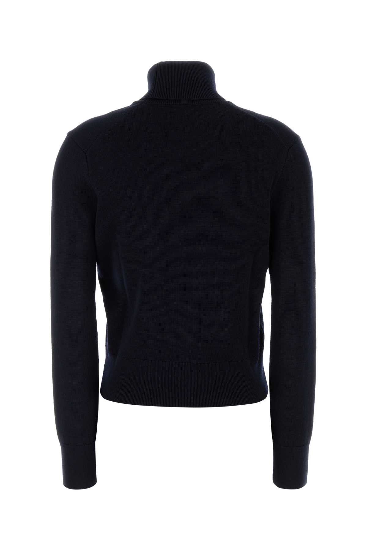 AMI Midnight Blue Wool Sweater Size M / US 6-8 / IT 42-44 - 2 Thumbnail