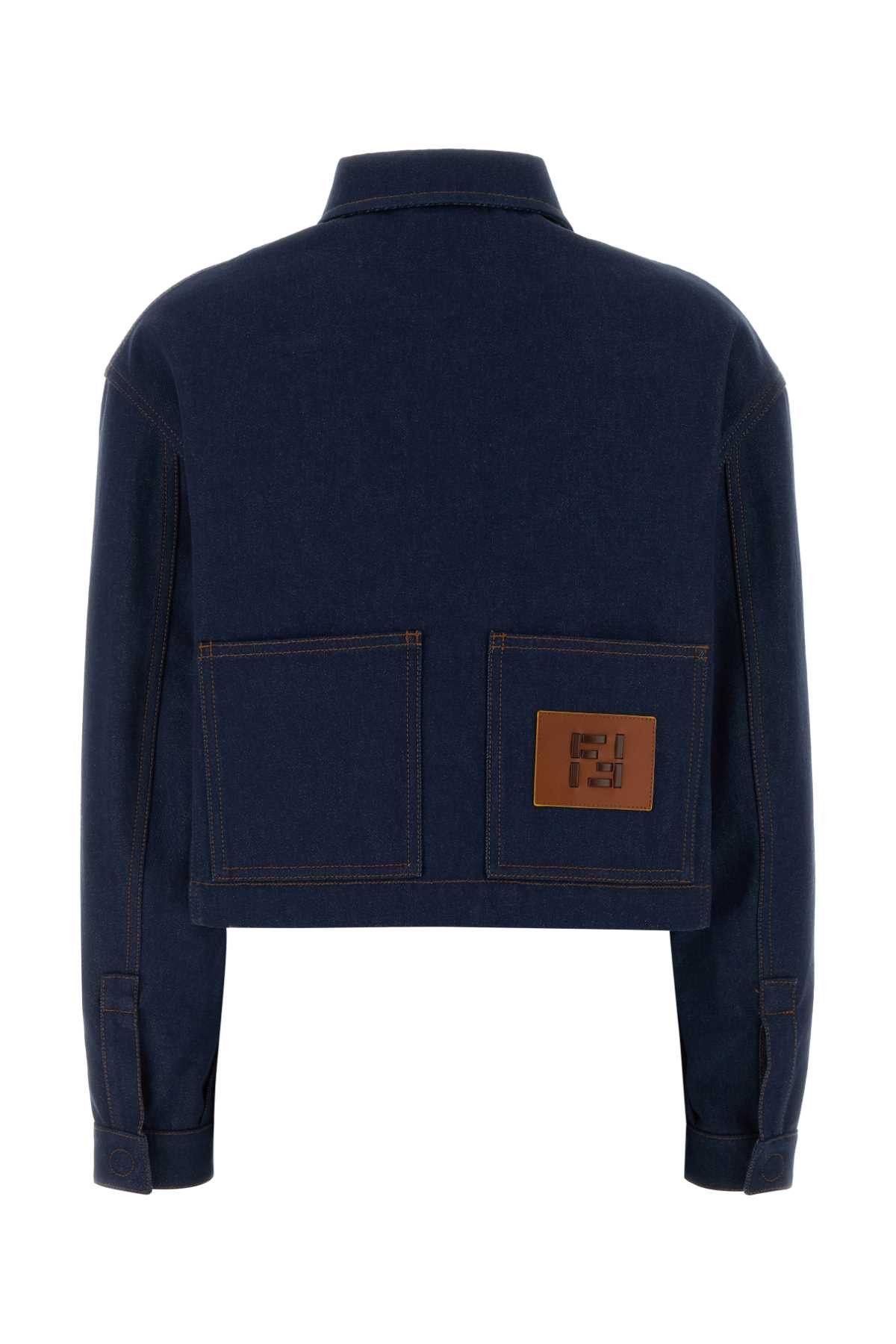 Fendi Blue Denim Jacket Size S / US 4 / IT 40 - 2 Thumbnail