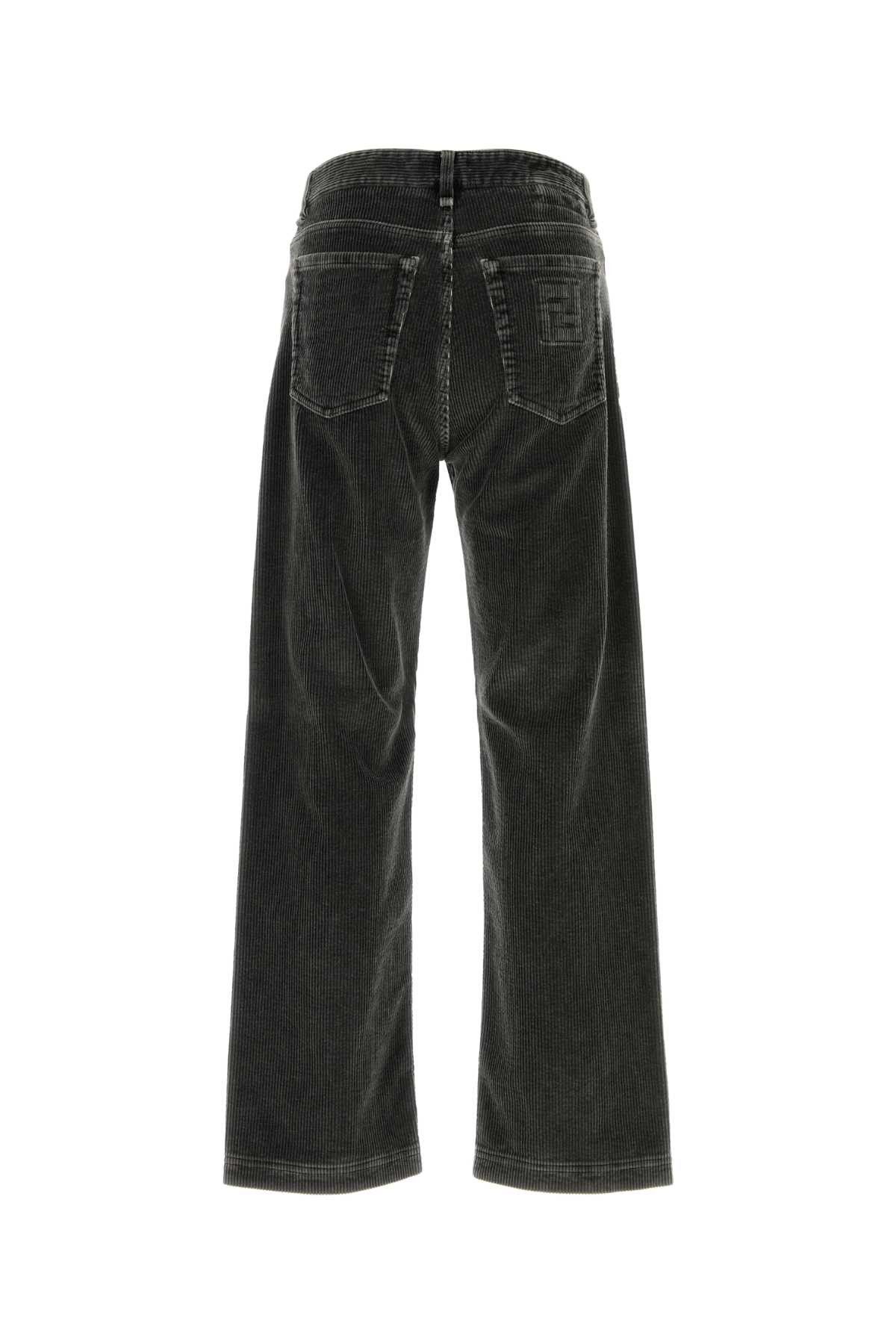 Fendi Charcoal Corduroy Pant Size US 33 - 2 Thumbnail