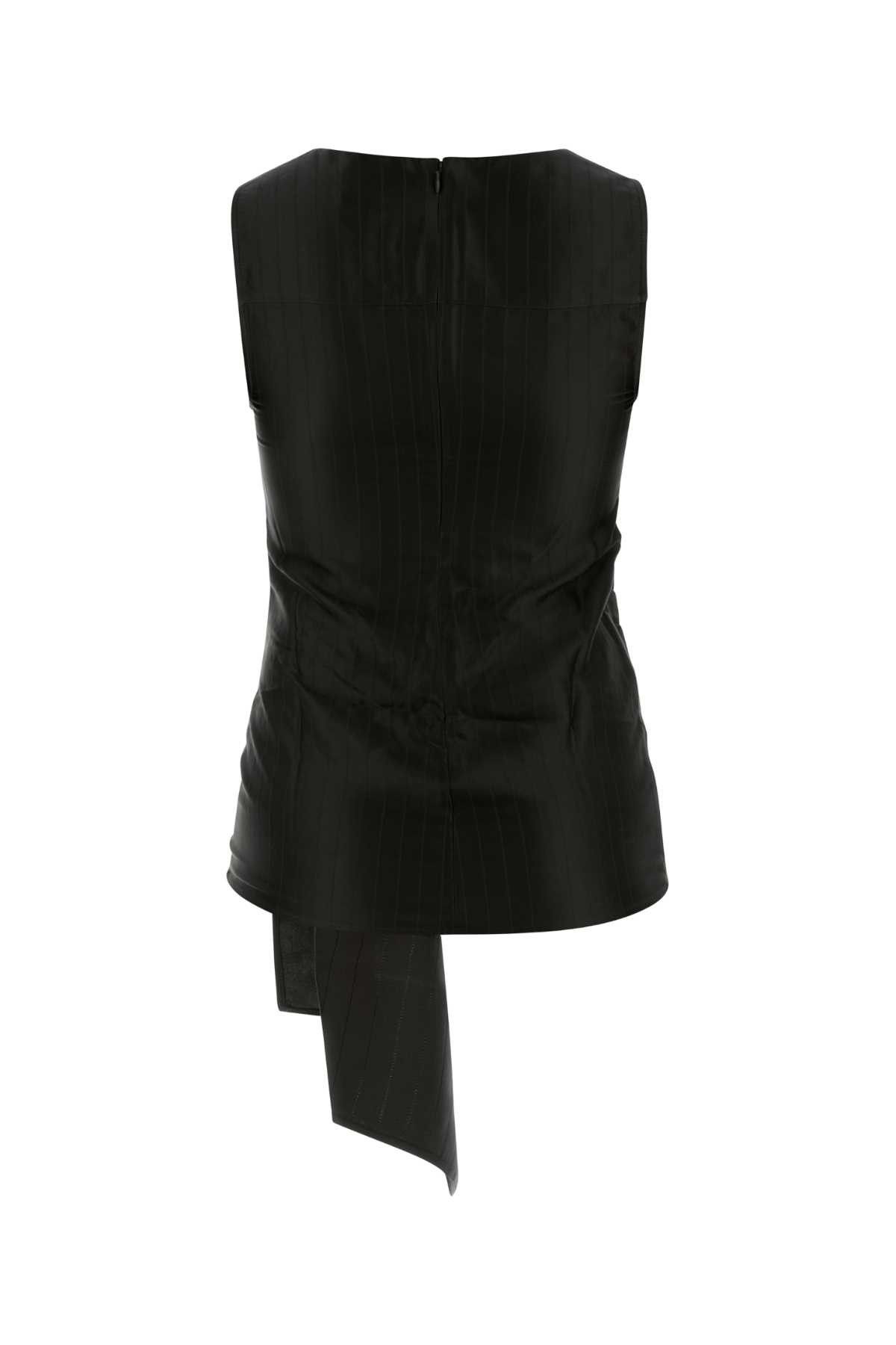 Loulou de Saison Black Satin Fonda Top Size S / US 4 / IT 40 - 2 Thumbnail