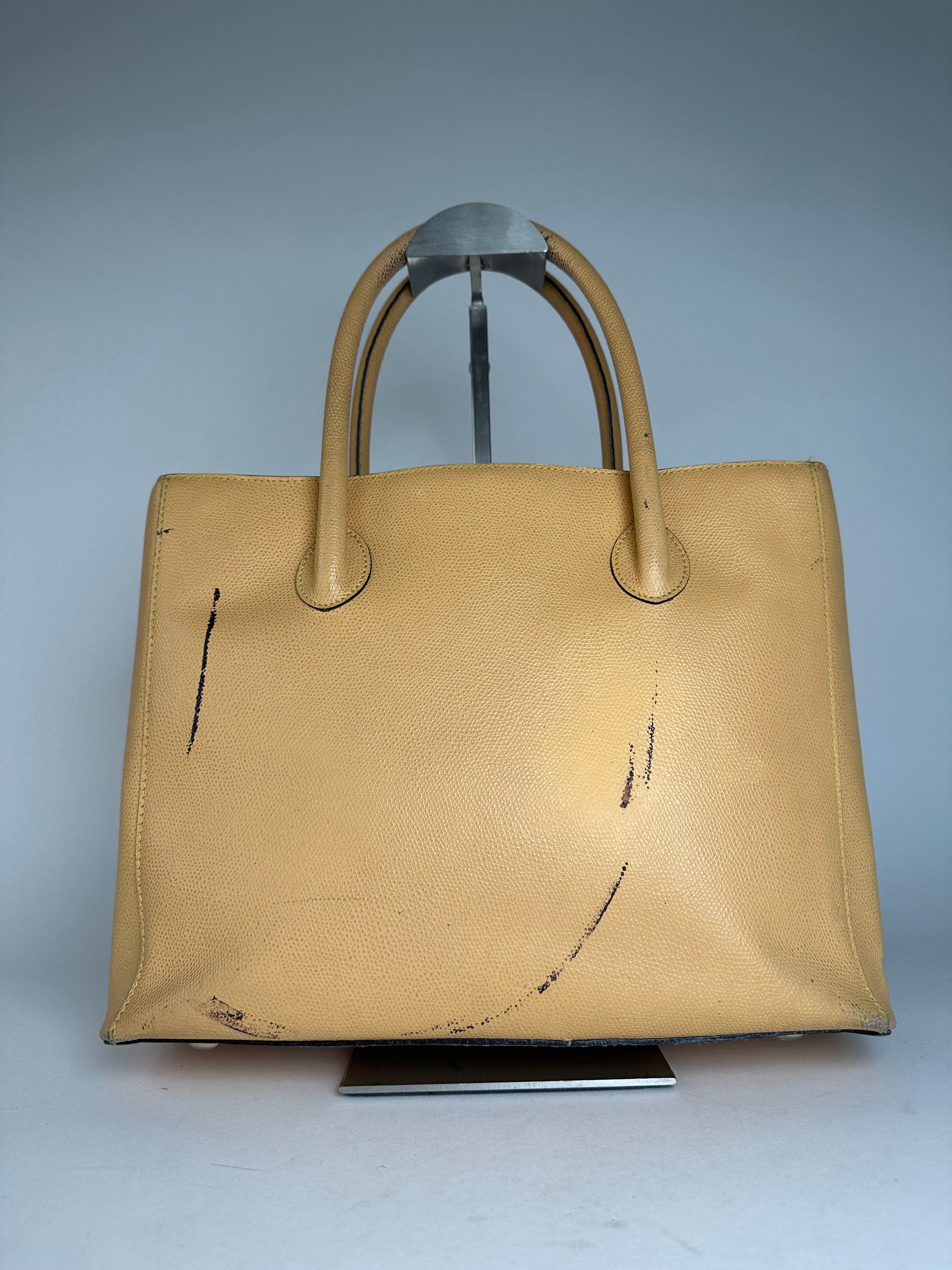 Celine Vintage Paris Handbag Beige Size ONE SIZE - 2 Thumbnail