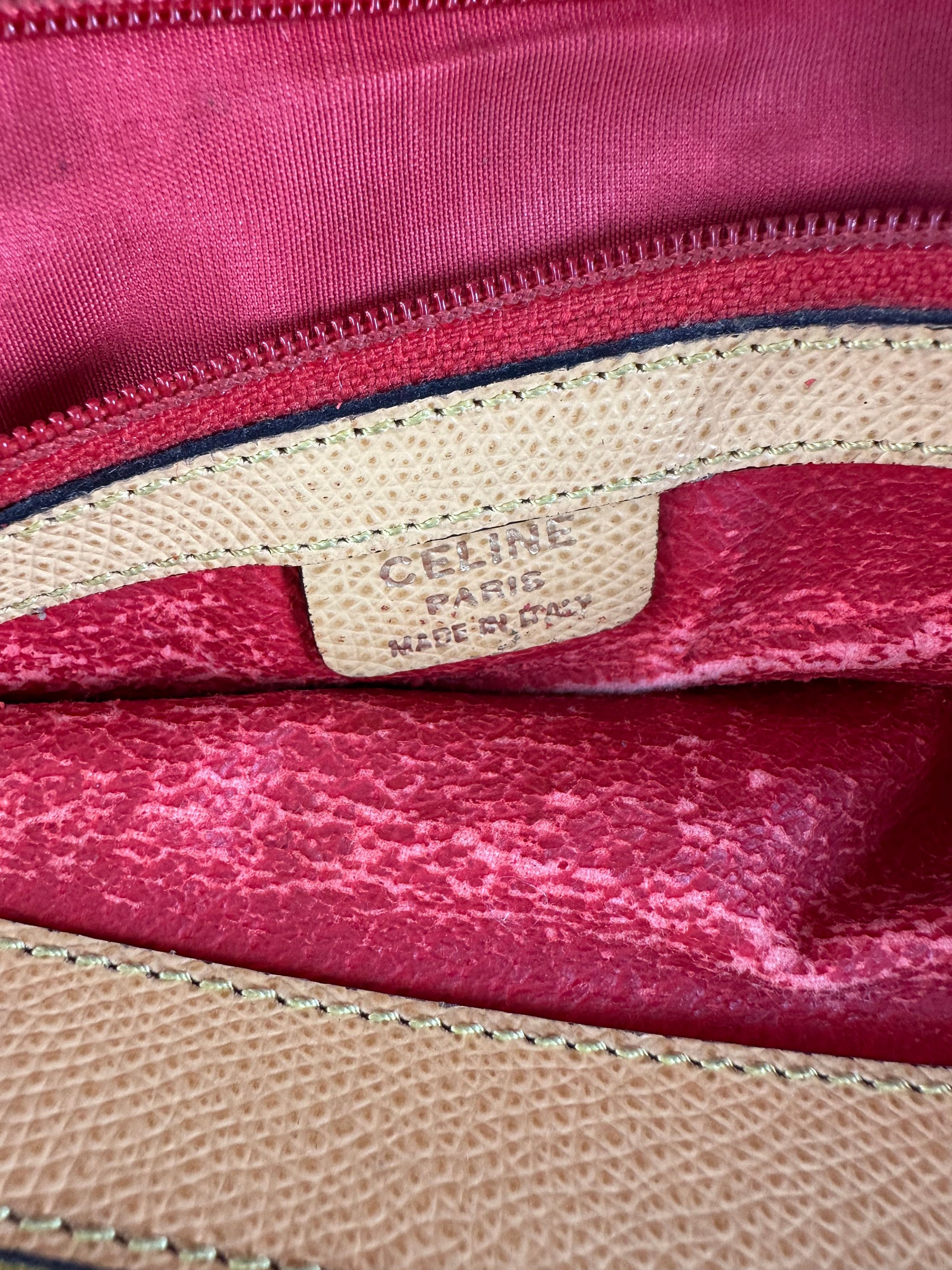 Celine Vintage Paris Handbag Beige Size ONE SIZE - 9 Thumbnail