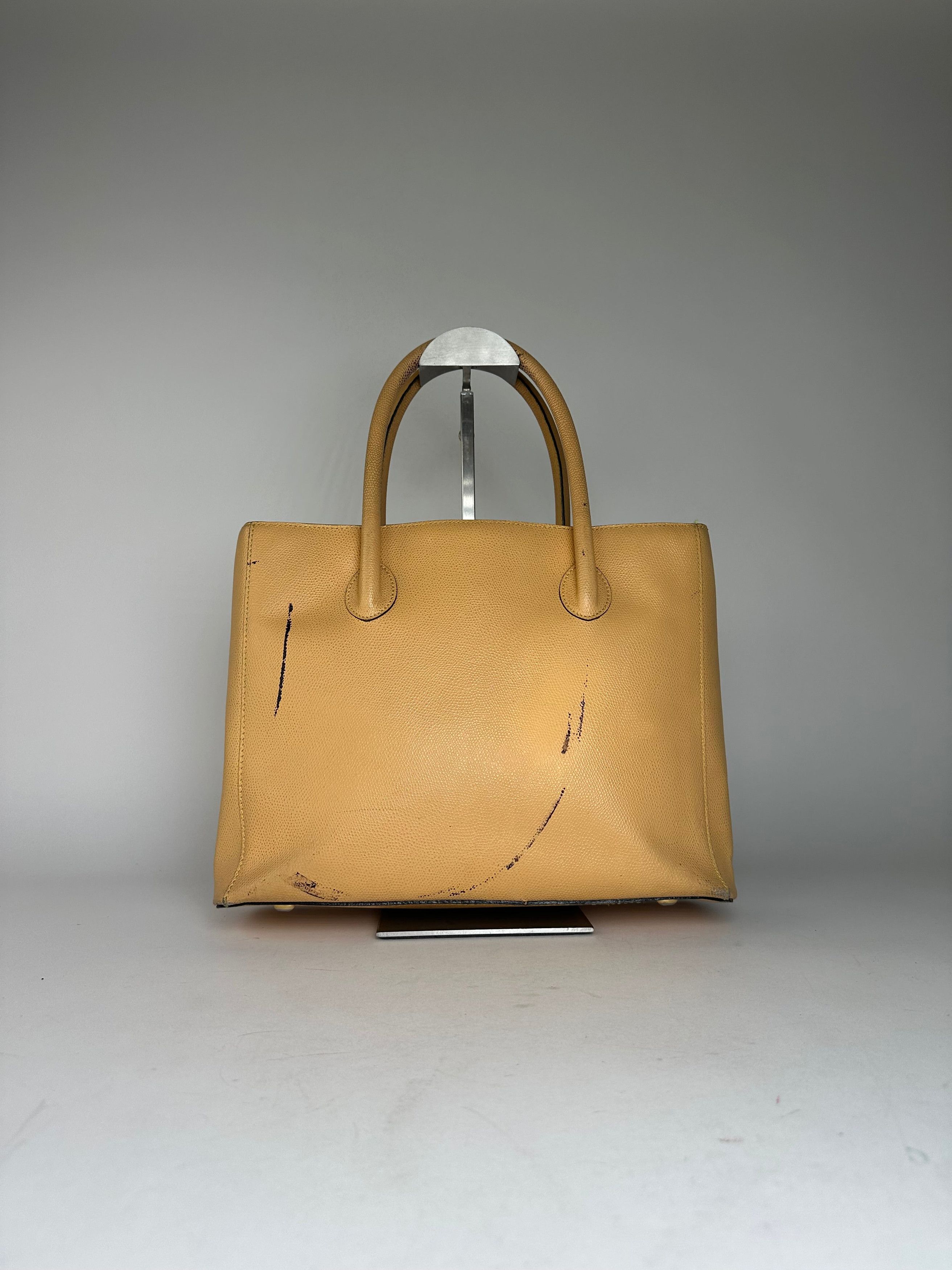 Celine Vintage Paris Handbag Beige Size ONE SIZE - 12 Thumbnail