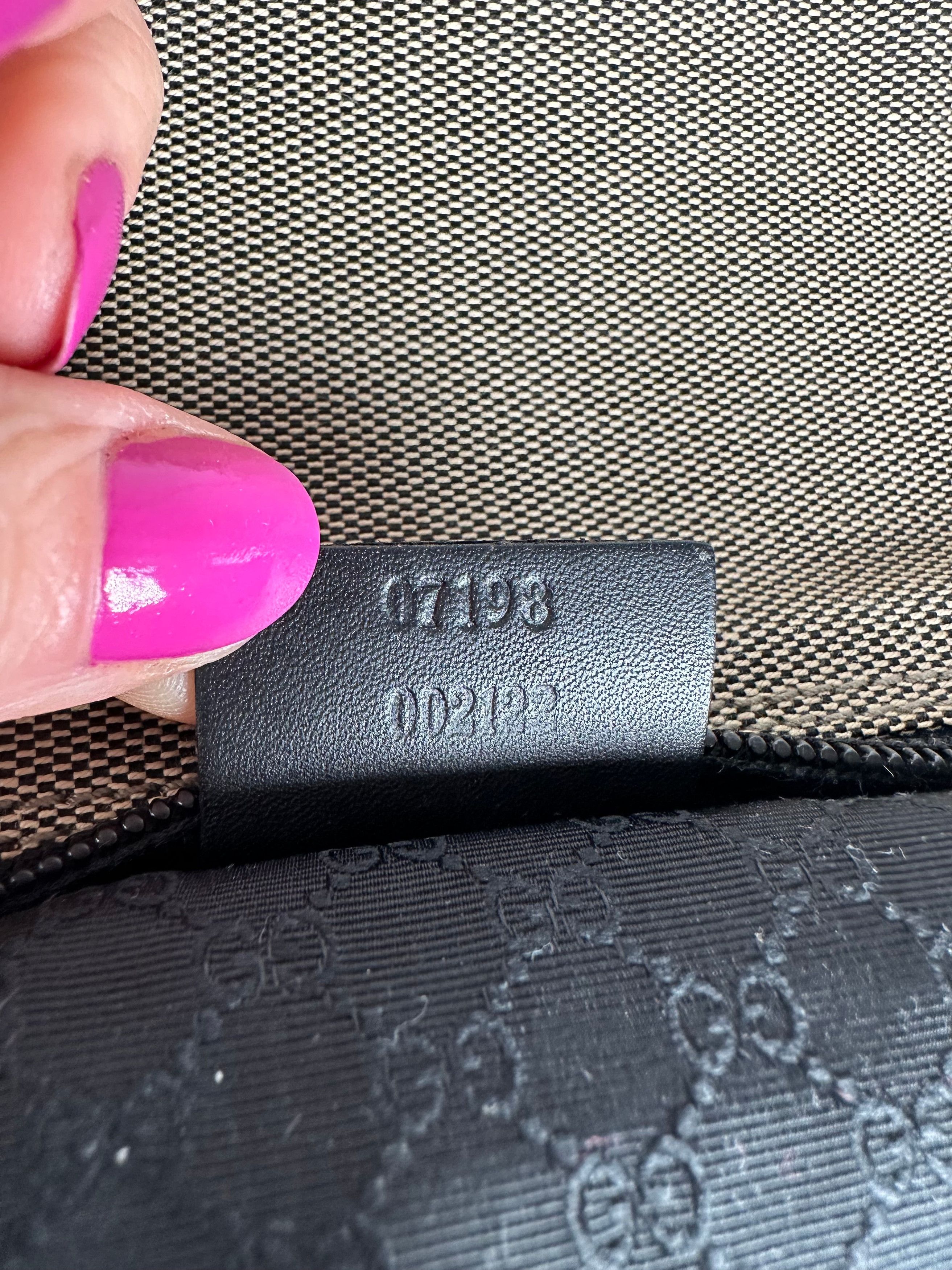 Gucci Vintage Leather / Canvas Mini Handbag Grey Black Size ONE SIZE - 4 Thumbnail
