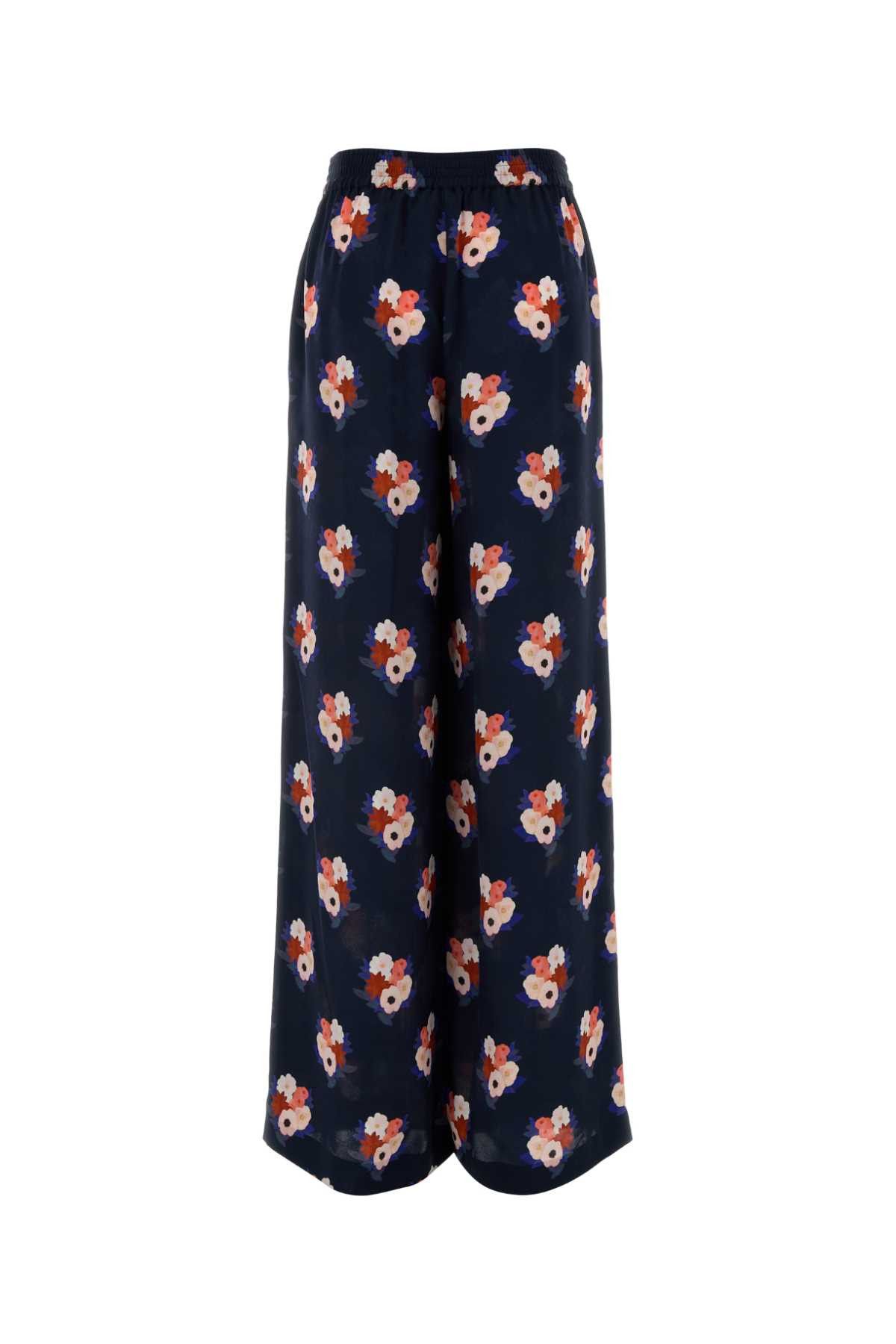 Fendi Printed Silk Wide-Leg Pant Size 27" / US 4 / IT 40 - 2 Thumbnail