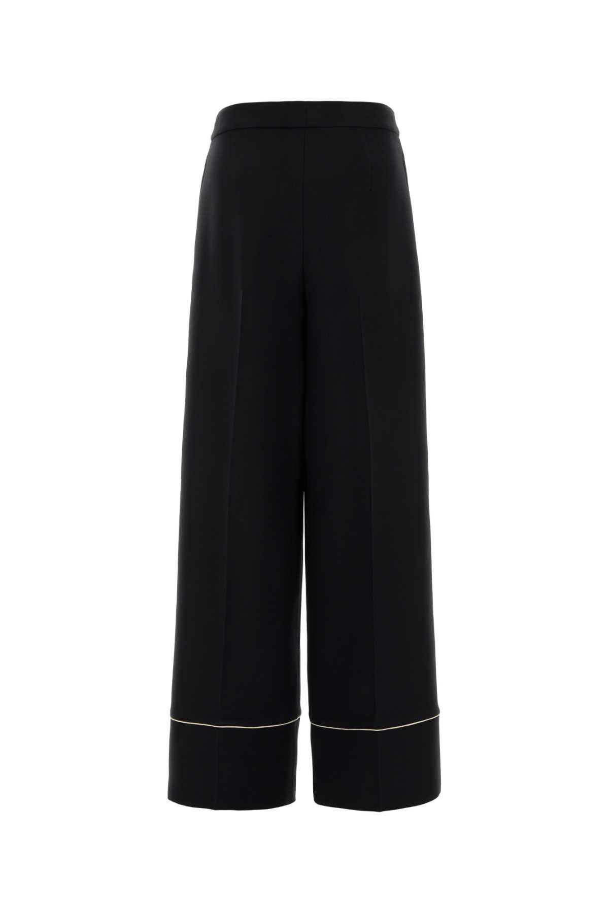 Fendi Black Wool Blend Pyjamas Pant Size 28" / US 6 / IT 42 - 2 Thumbnail