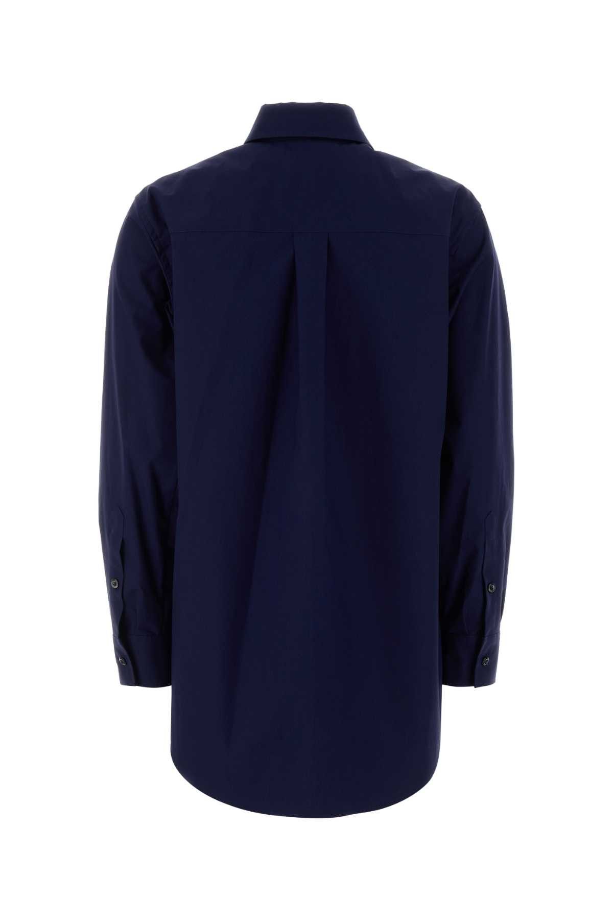 Fendi Navy Blue Poplin Shirt Size M / US 6-8 / IT 42-44 - 2 Thumbnail