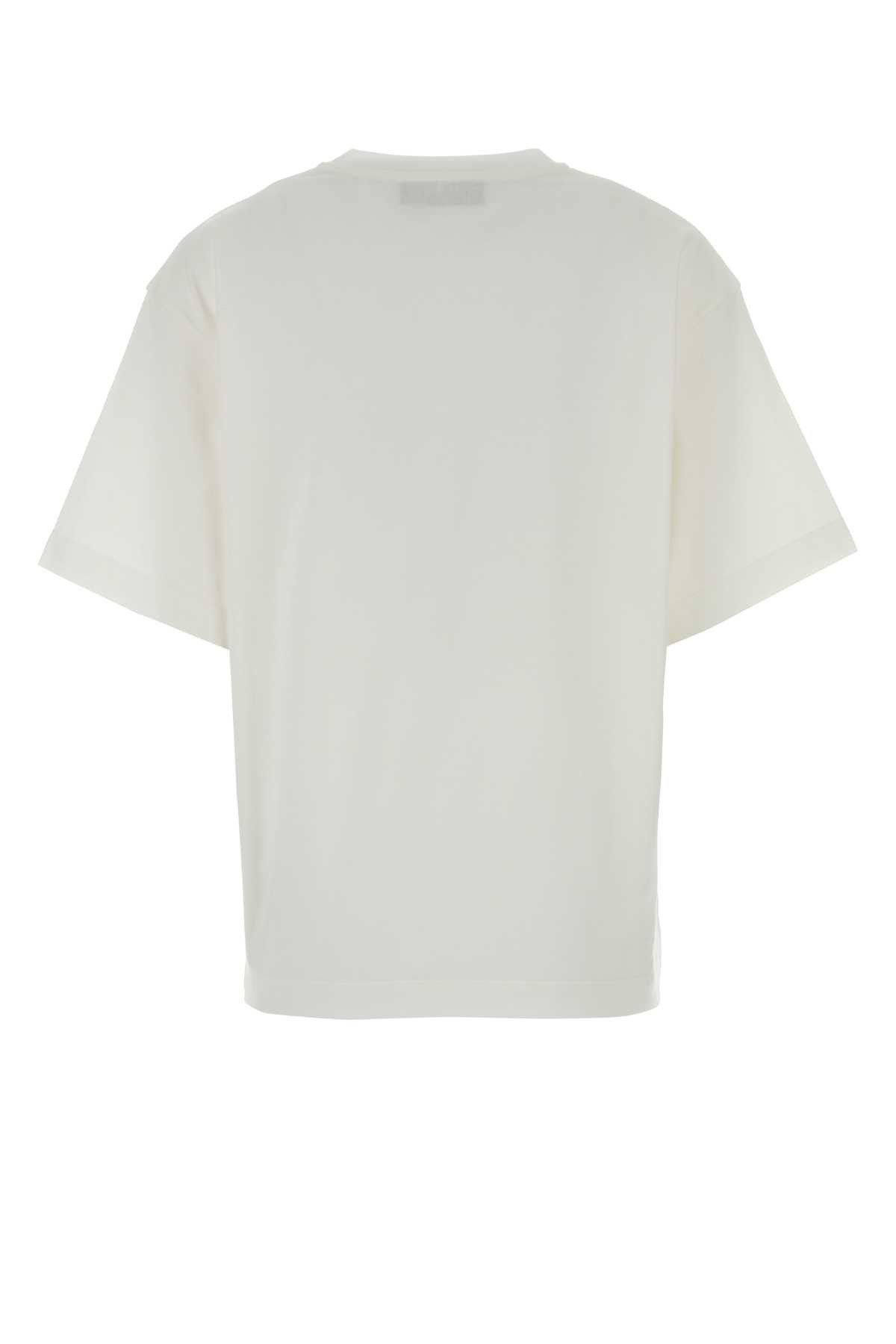 Fendi White Cotton T-Shirt Size L / US 10 / IT 46 - 2 Thumbnail