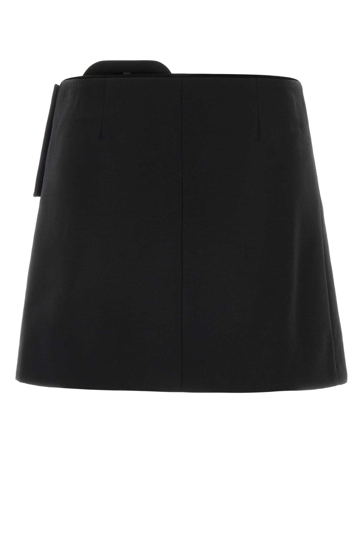 AMI Black Wool Mini Skirt Size 27" / US 4 / IT 40 - 2 Thumbnail