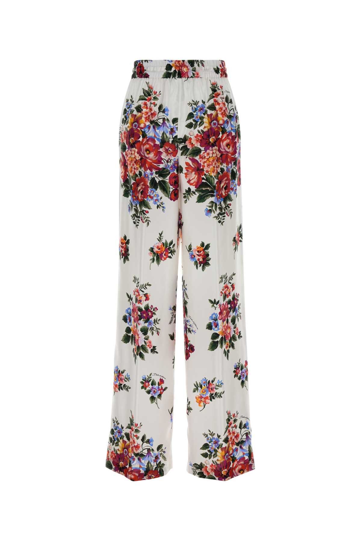 Dolce & Gabbana Printed Twill Wide-Leg Pant Size 28" / US 6 / IT 42 - 2 Thumbnail