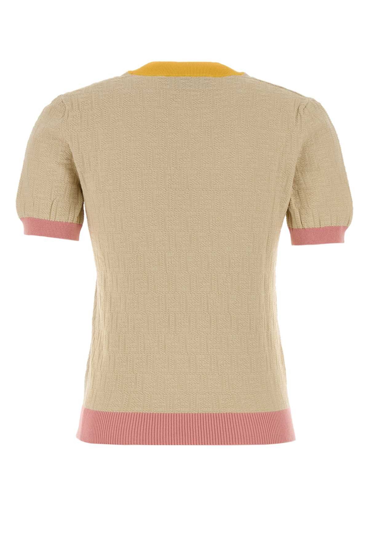 Fendi Sand Cotton Blend Sweater Size M / US 6-8 / IT 42-44 - 2 Thumbnail