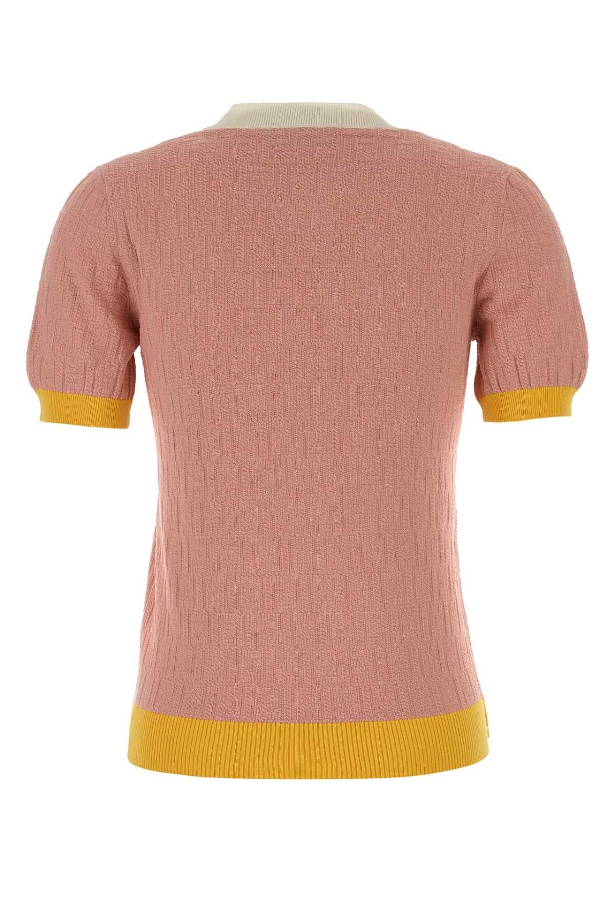 Fendi Pink Cotton Blend Sweater Size M / US 6-8 / IT 42-44 - 2 Thumbnail