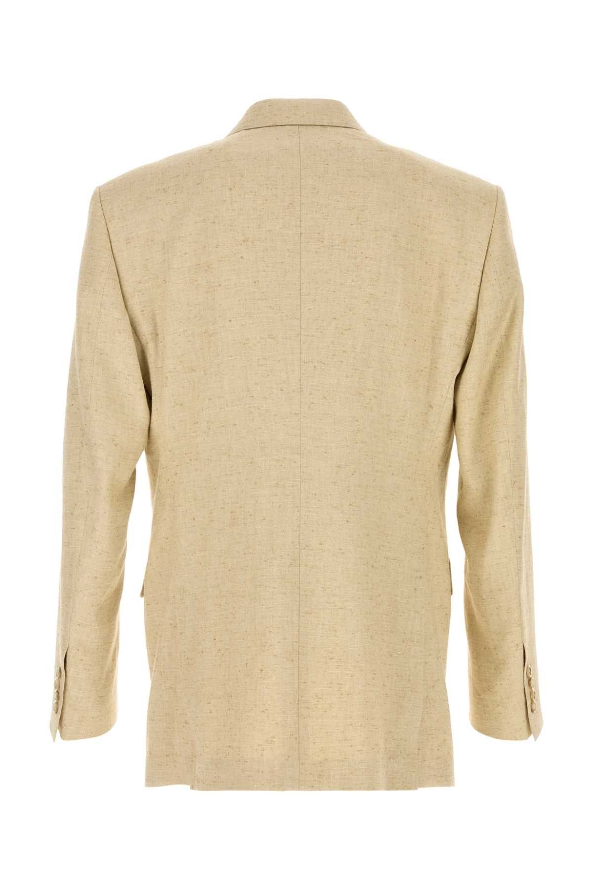 Dolce & Gabbana Sand Tweed Blazer Size US M / EU 48-50 / 2 - 2 Thumbnail