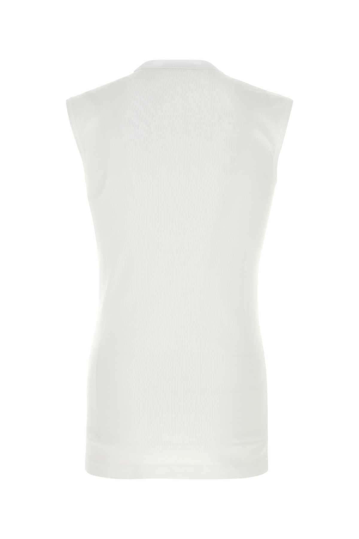 Dolce & Gabbana White Cotton Tank Top Size US XL / EU 56 / 4 - 2 Thumbnail