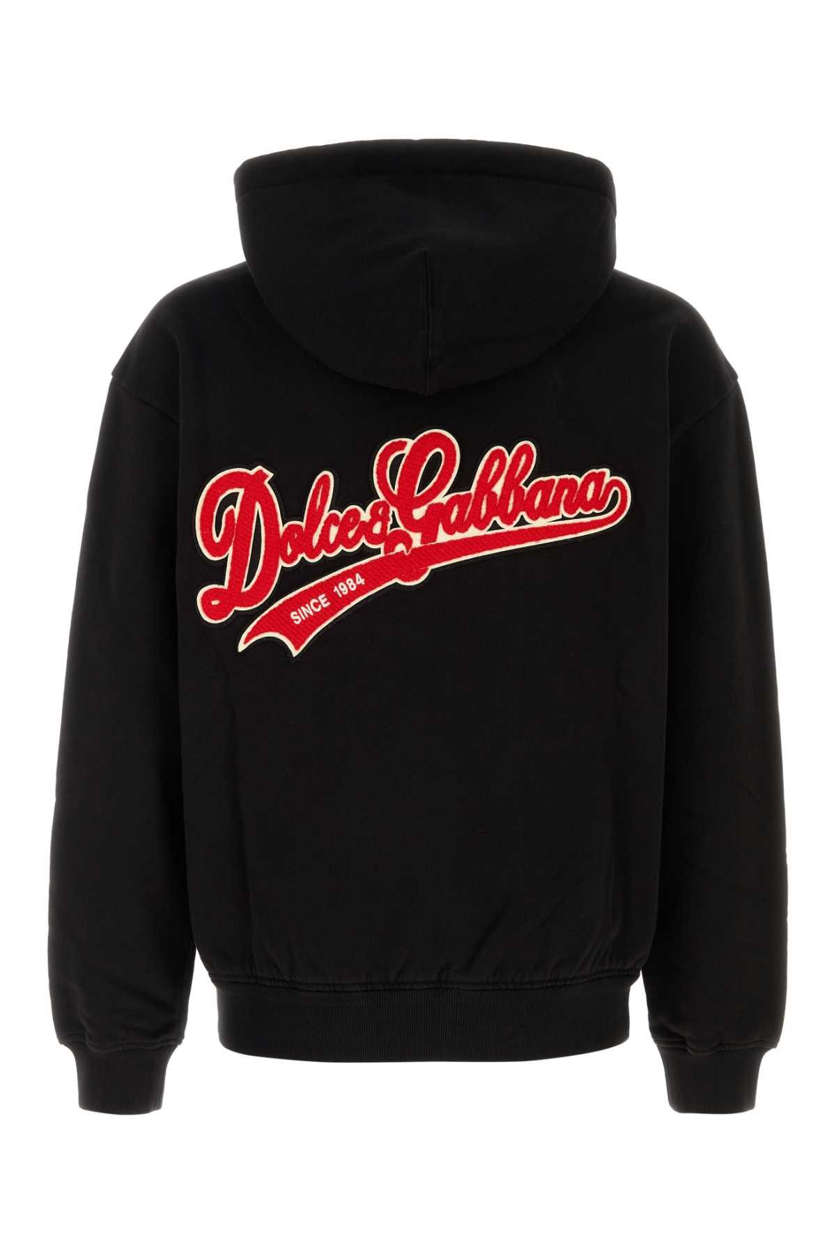 Dolce & Gabbana Black Cotton Sweatshirt Size US L / EU 52-54 / 3 - 2 Thumbnail