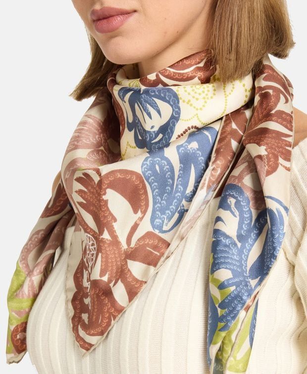 Elie Saab Silk square scarf Size ONE SIZE - 2 Thumbnail