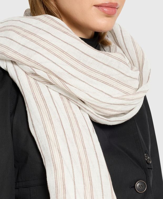 Brunello Cucinelli Linen-blend scarf Size ONE SIZE - 2 Thumbnail