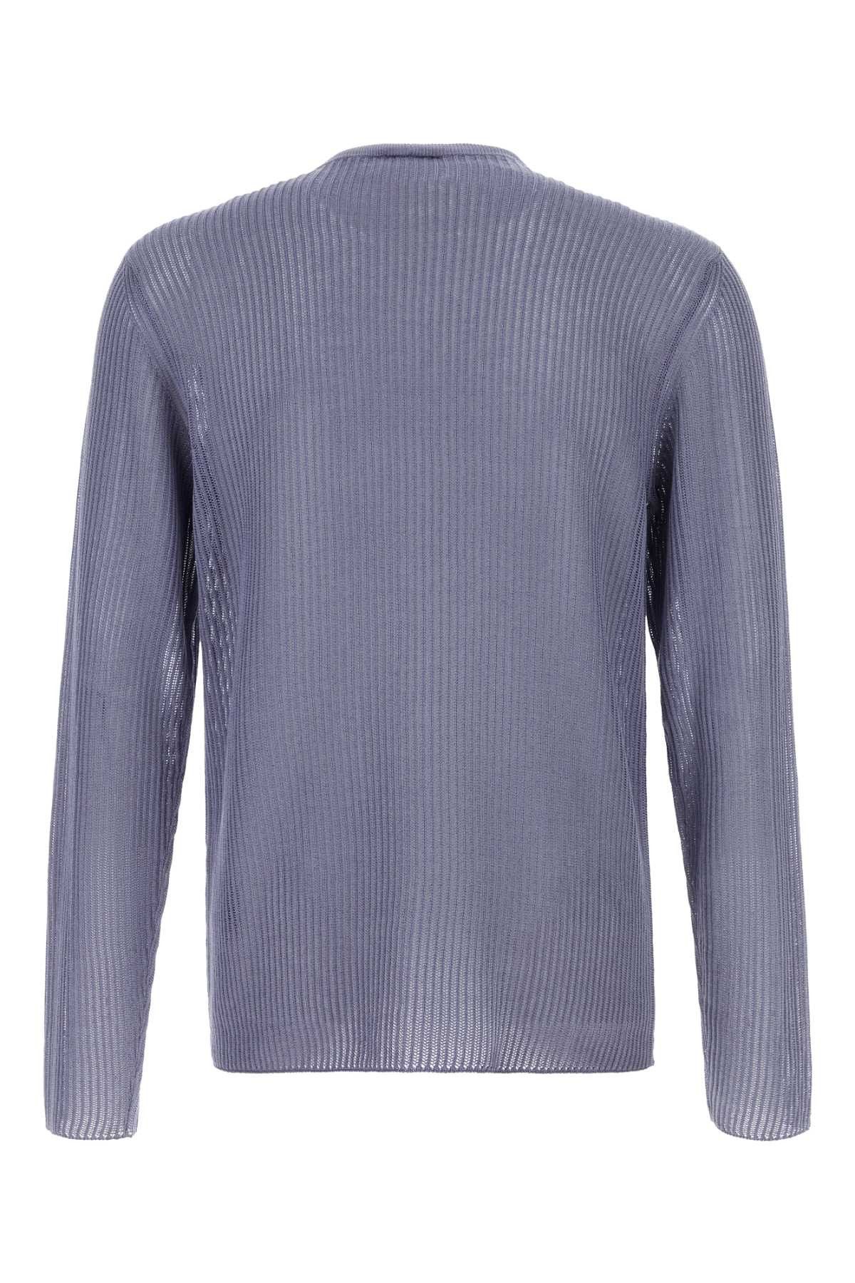 Giorgio Armani Air Force Blue Silk Blend Sweater Size US M / EU 48-50 / 2 - 2 Thumbnail