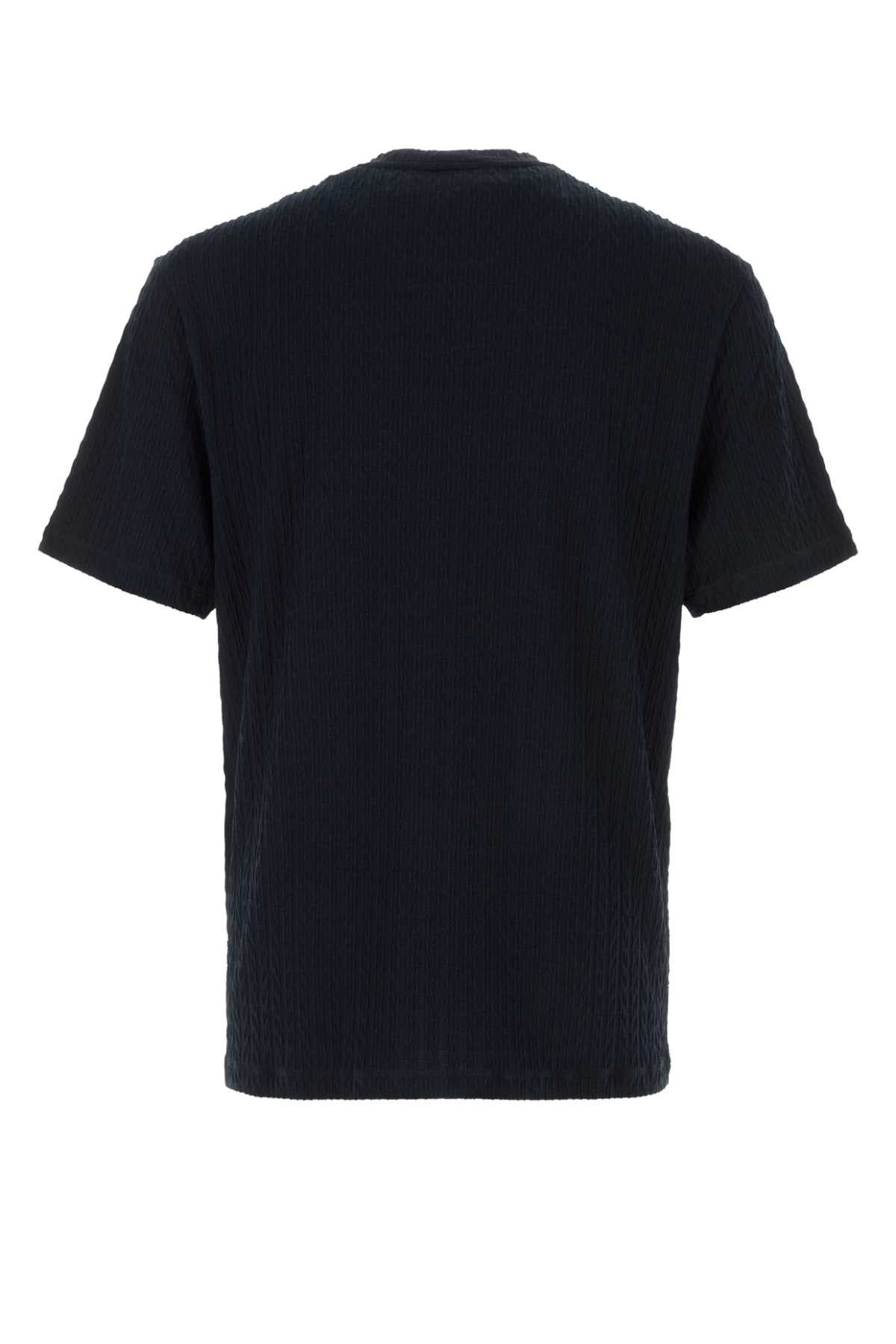 Giorgio Armani Midnight Blue Stretch Viscose Blend T-Shirt Size US L / EU 52-54 / 3 - 2 Thumbnail