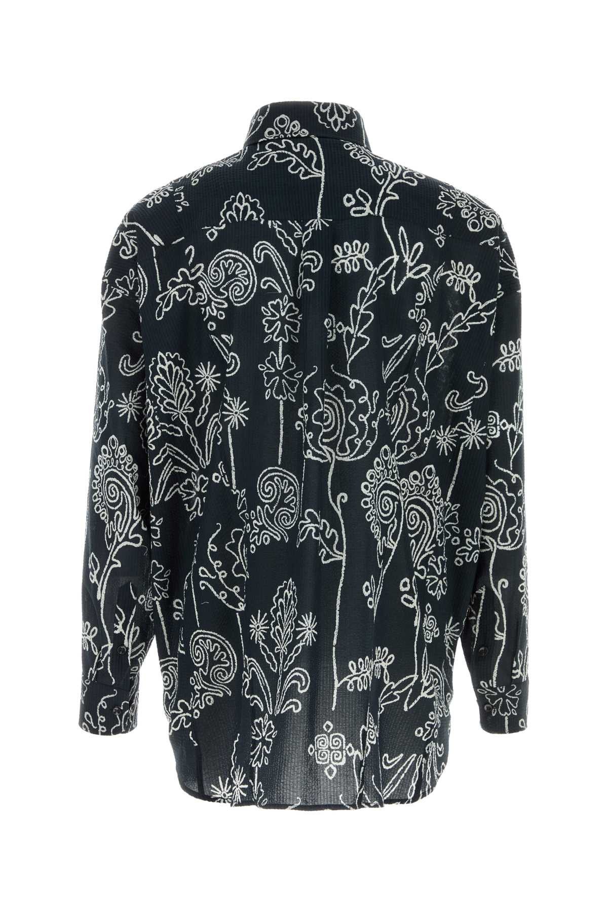 Giorgio Armani Printed Cotton Shirt Size US M / EU 48-50 / 2 - 2 Thumbnail
