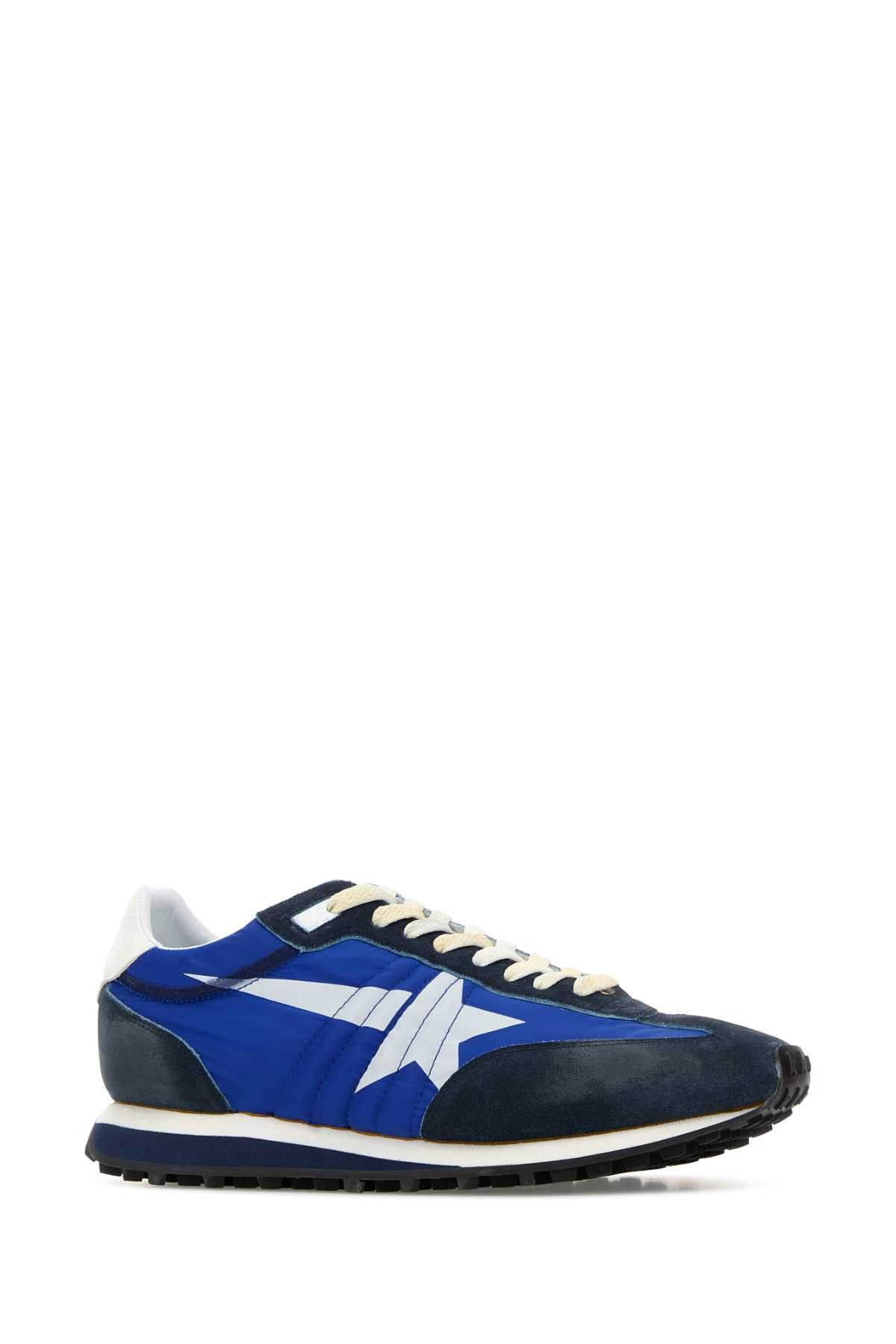 Golden Goose Blue Fabric And Suede Running Marathon Sneakers Size US 12 / EU 45 - 2 Thumbnail