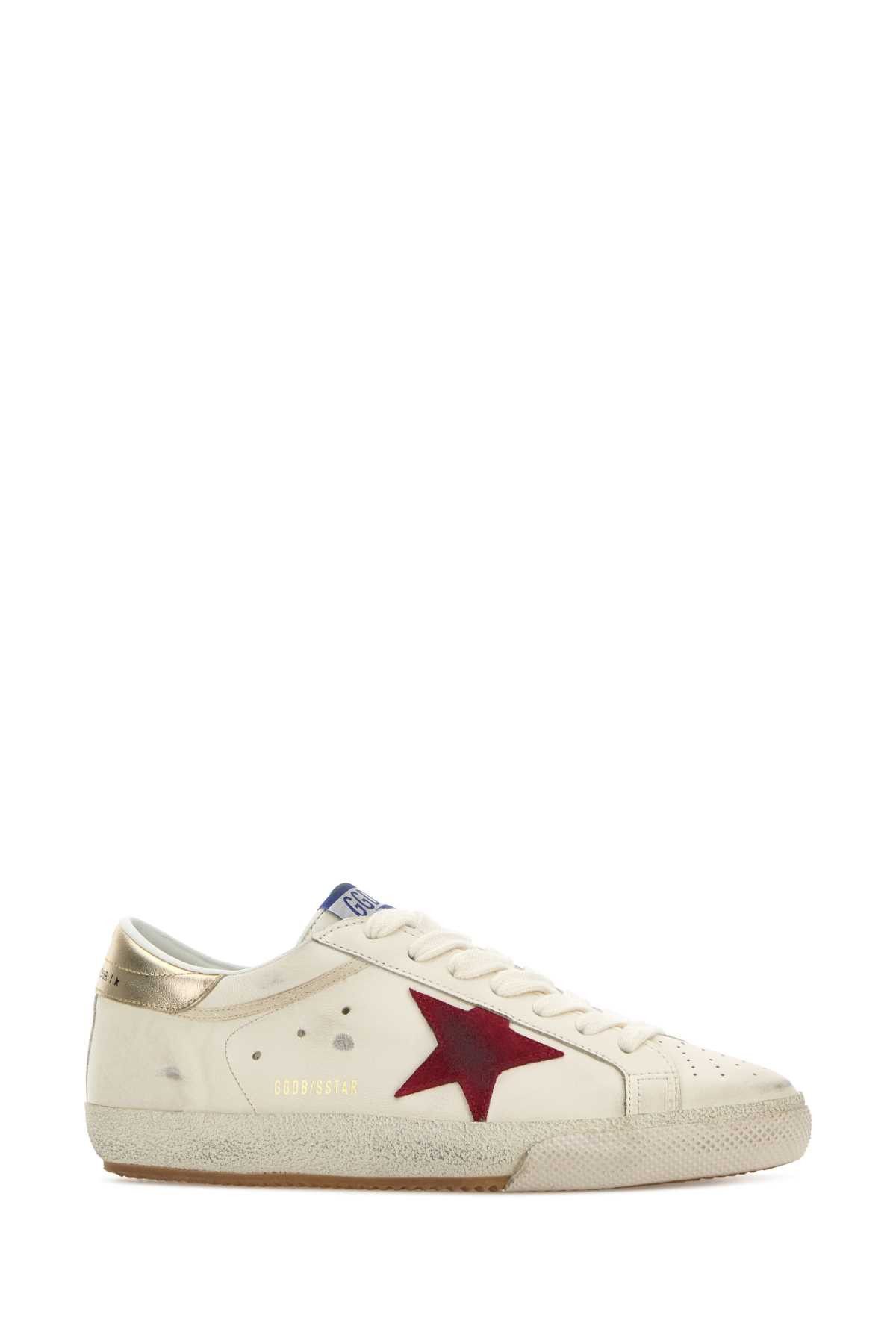 Golden Goose White Leather Super Star Sneakers Size US 11 / EU 44 - 2 Thumbnail