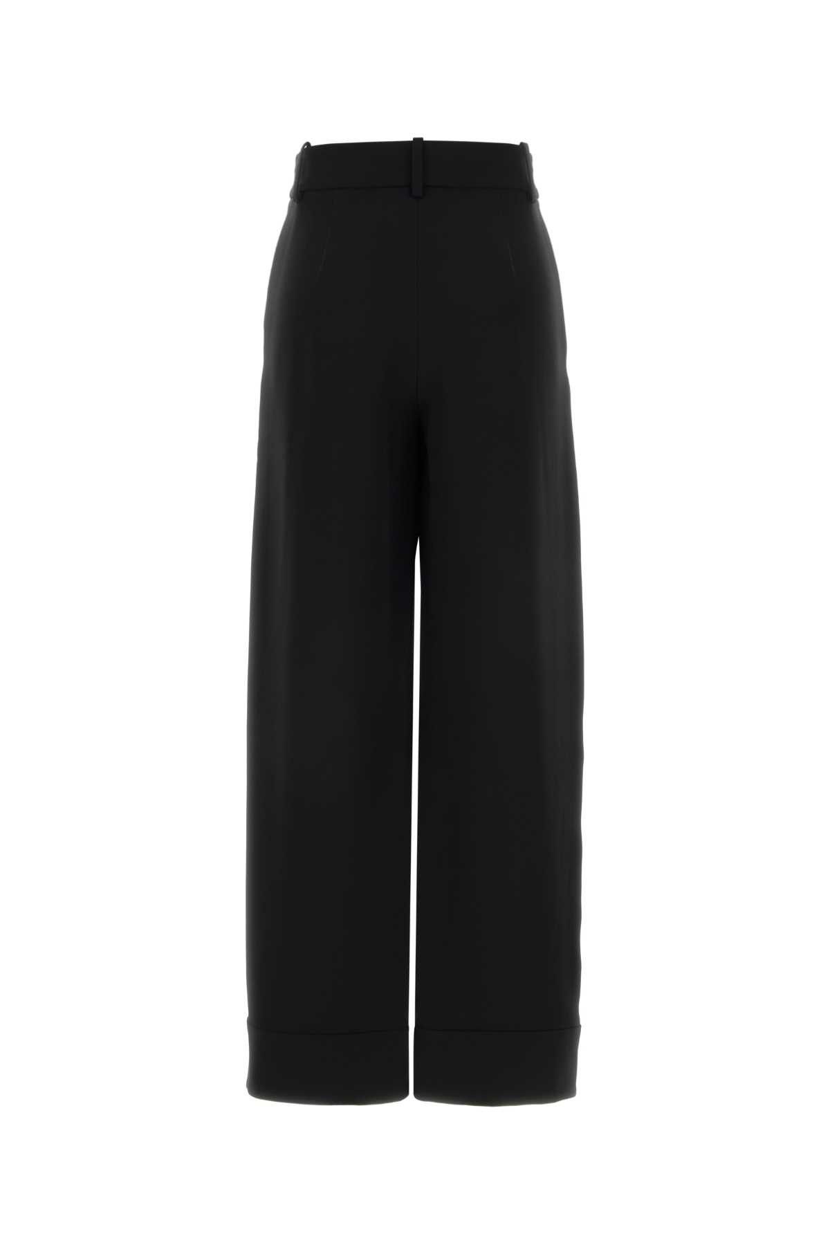 Giorgio Armani Black Crepe Wide-Leg Pant Size 26" / US 2 / IT 38 - 2 Thumbnail