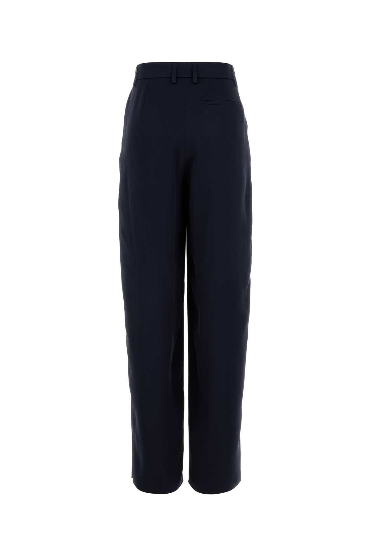 Giorgio Armani Navy Blue Satin Wide-Leg Pant Size 26" / US 2 / IT 38 - 2 Thumbnail